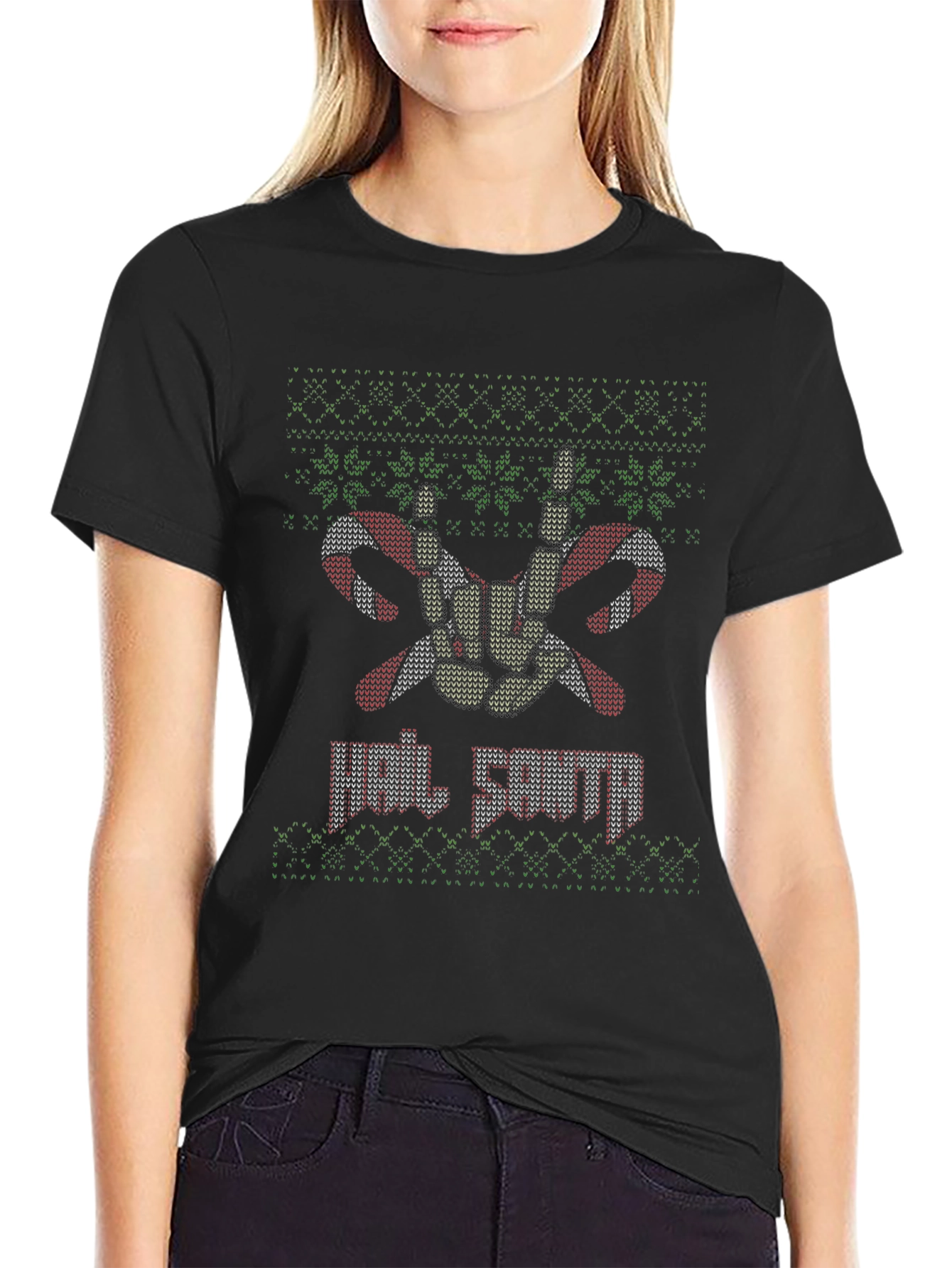 Rock On Santa Christmas T-Shirt