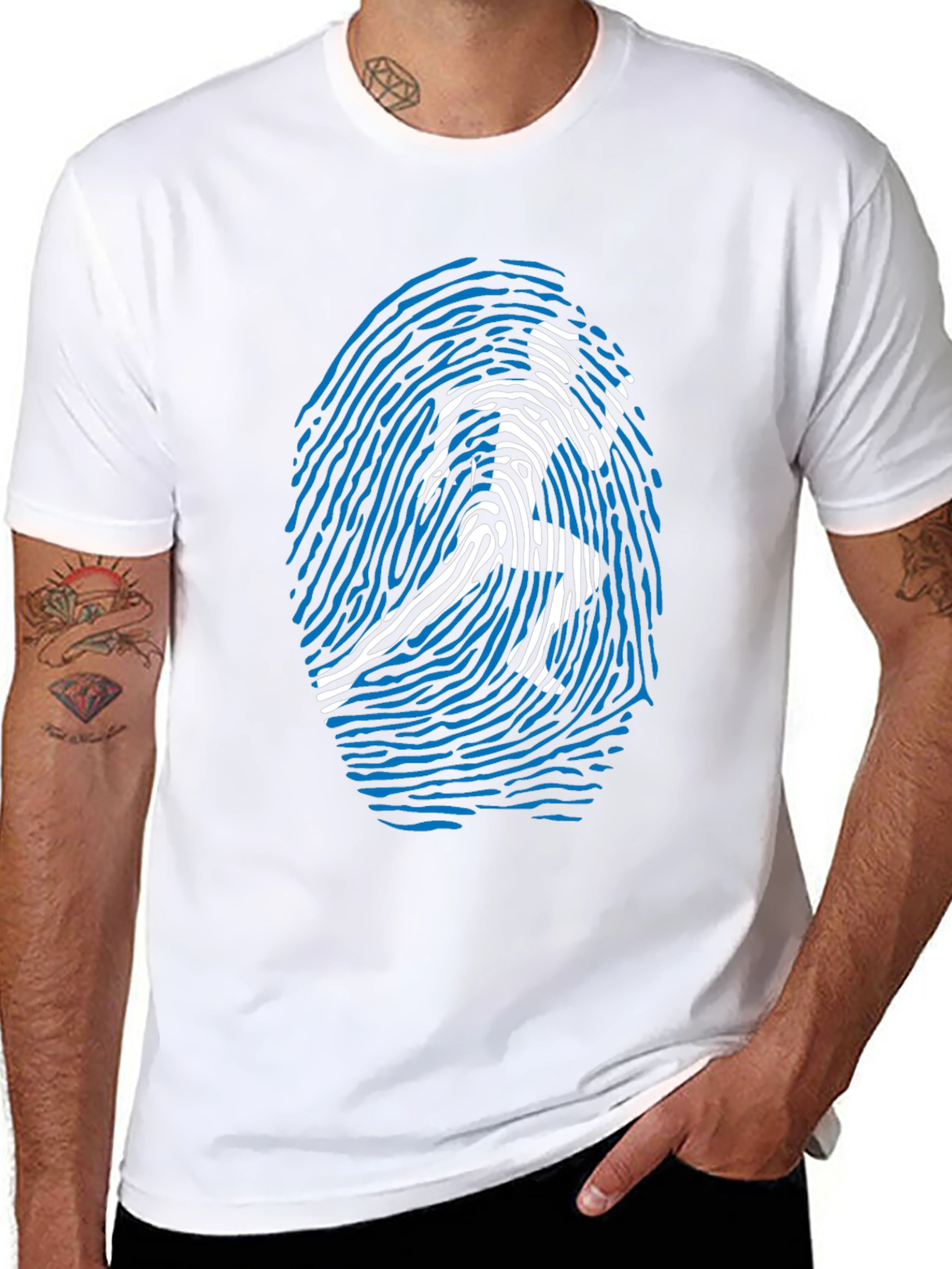 Fingerprint Runner Graphic T-Shirt