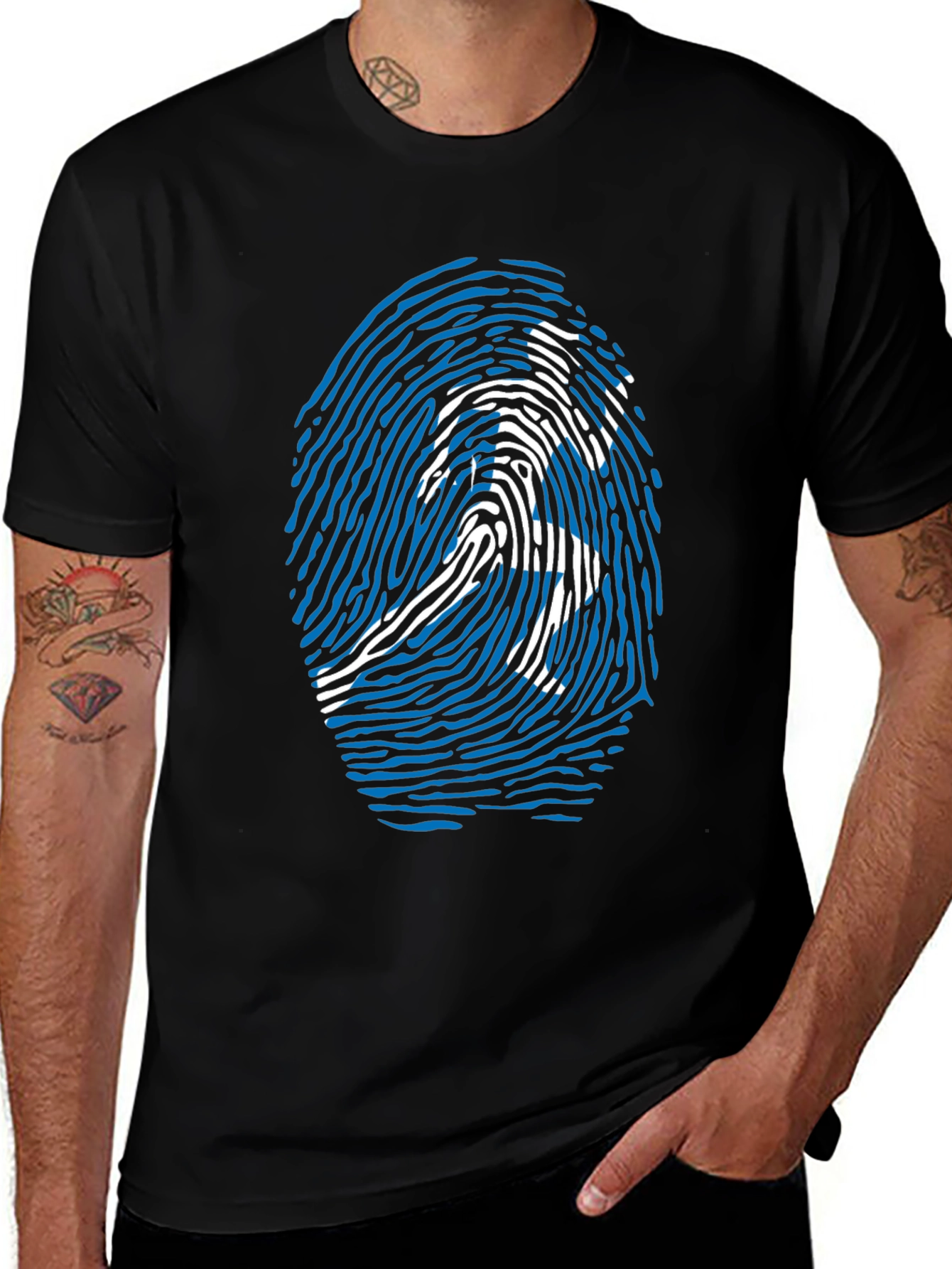 Fingerprint Runner Graphic T-Shirt