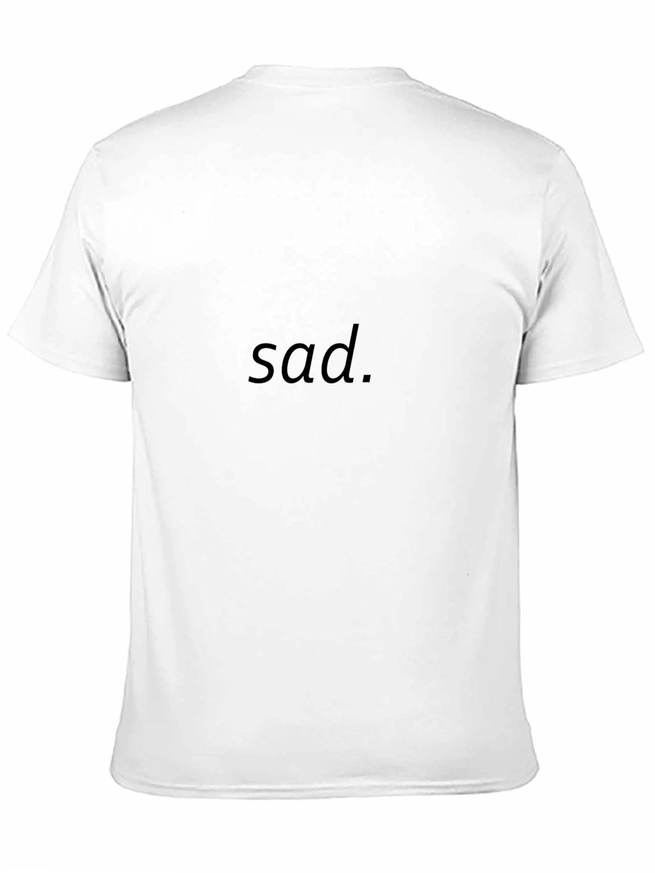 Mens Black sad. Graphic T-Shirt