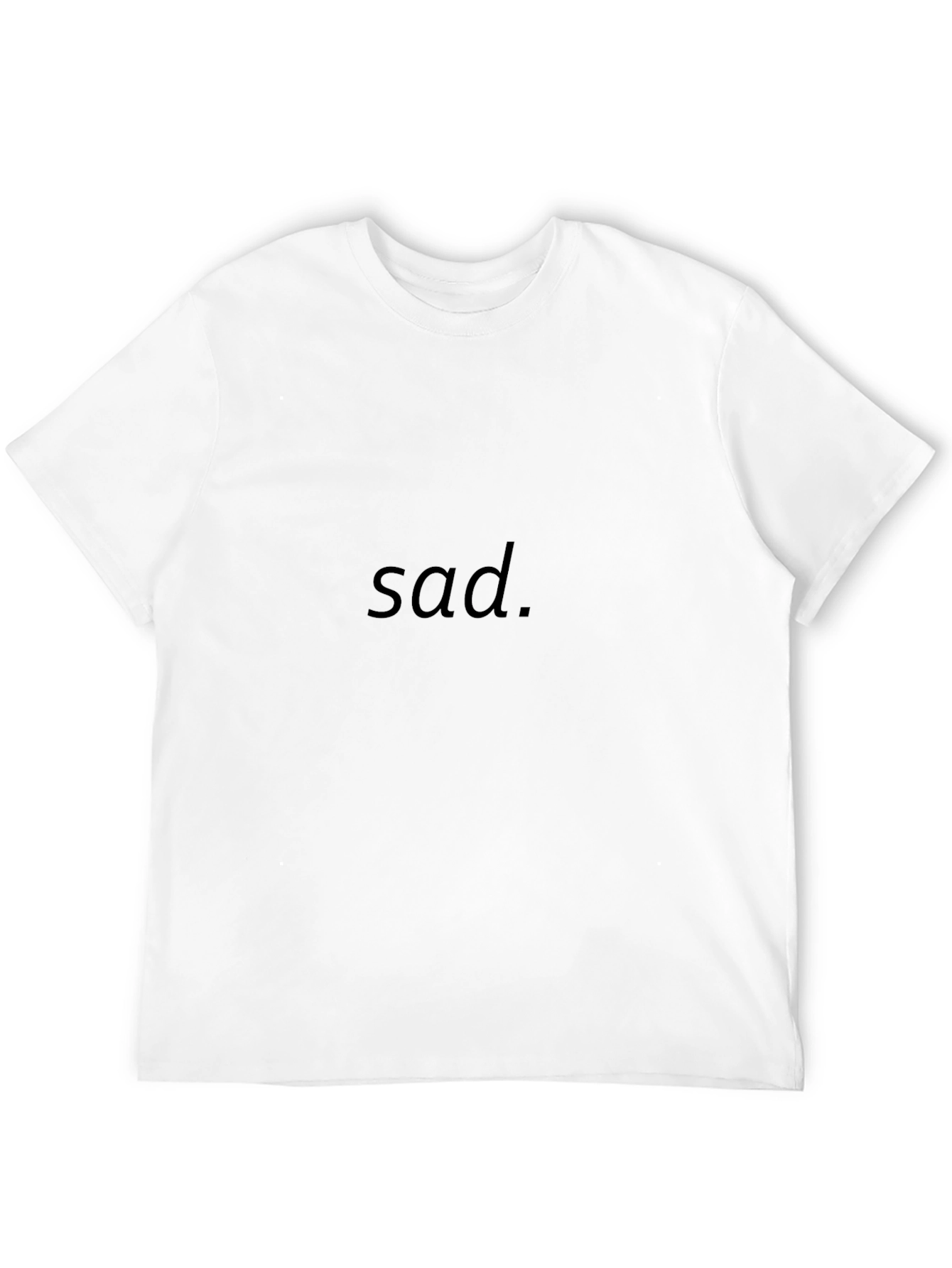 Mens Black sad. Graphic T-Shirt