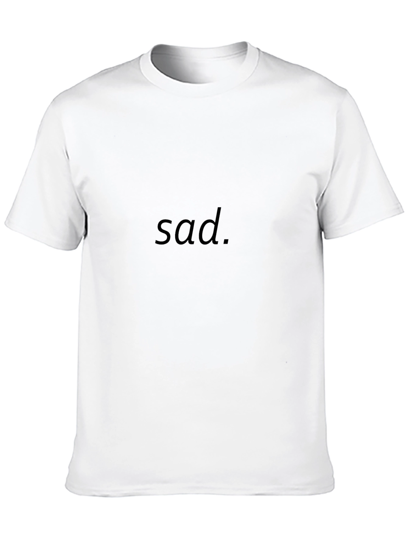 Mens Black sad. Graphic T-Shirt