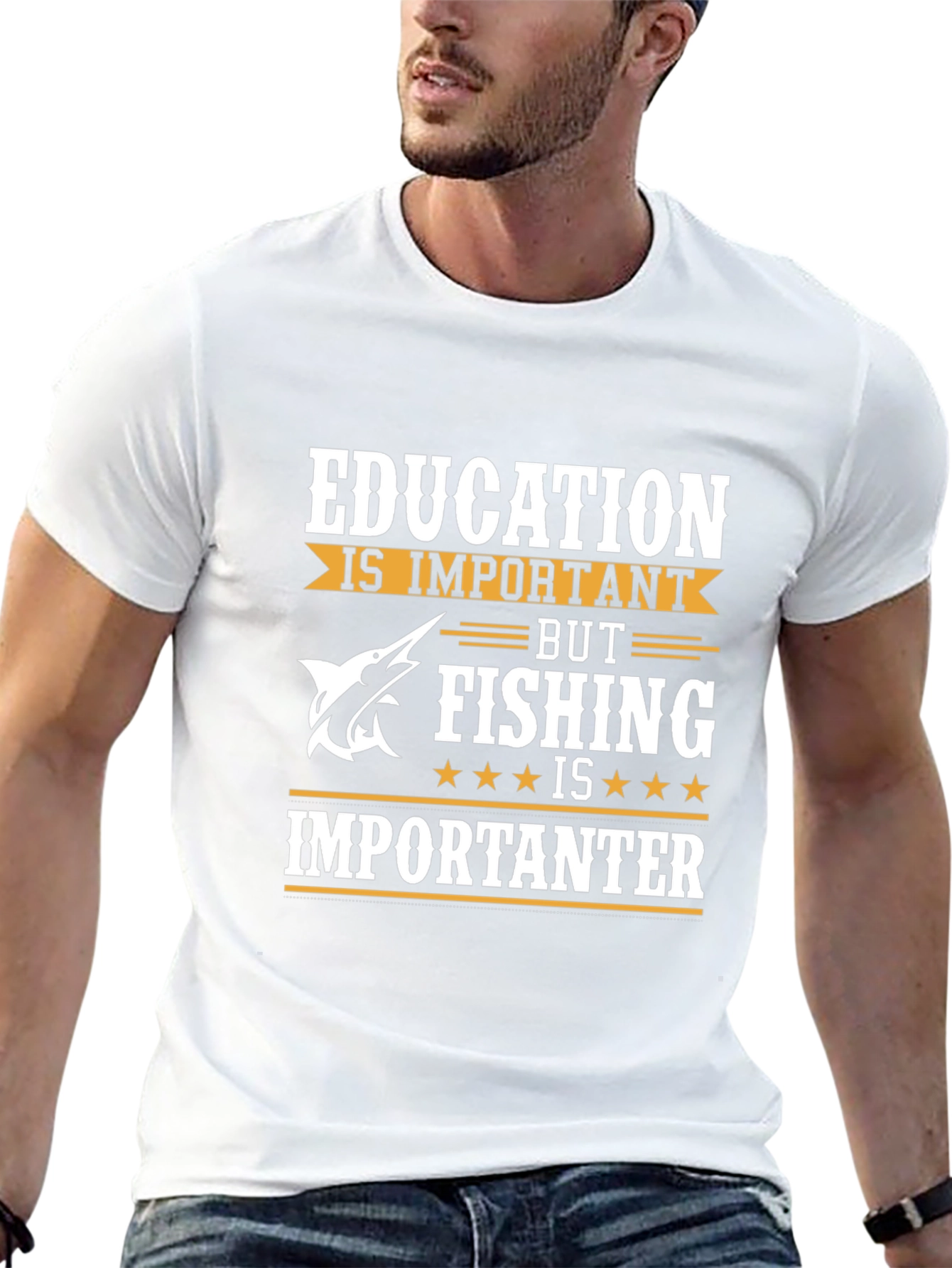 Fishing is Importanter Mens Graphic Tee