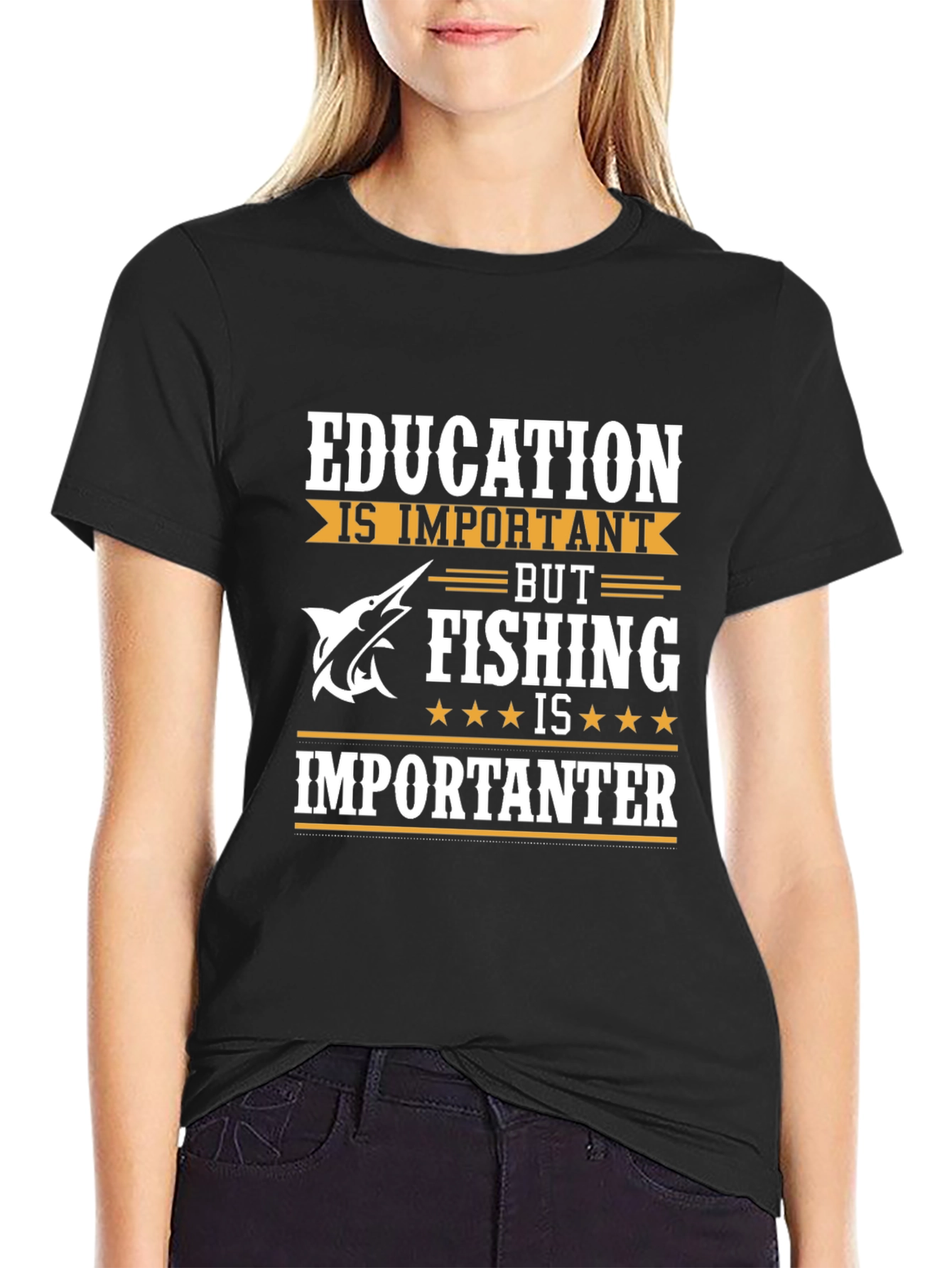 Fishing is Importanter Mens Graphic Tee