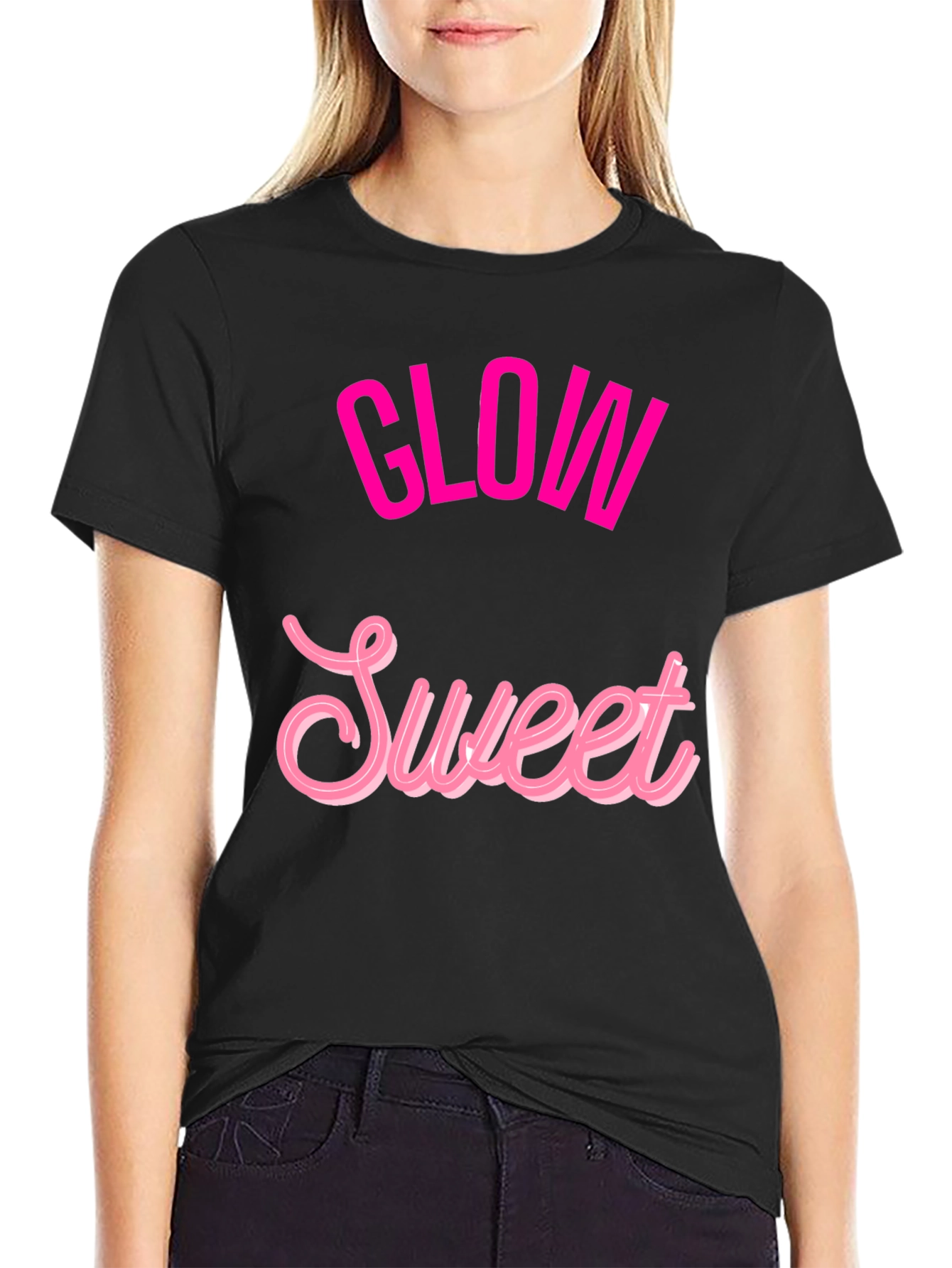 Glow Sweet Graphic Tee - Trendy Casual T-Shirt