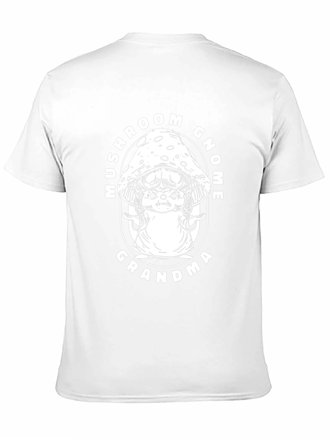 Mushroom Gnome Grandma Black T-Shirt