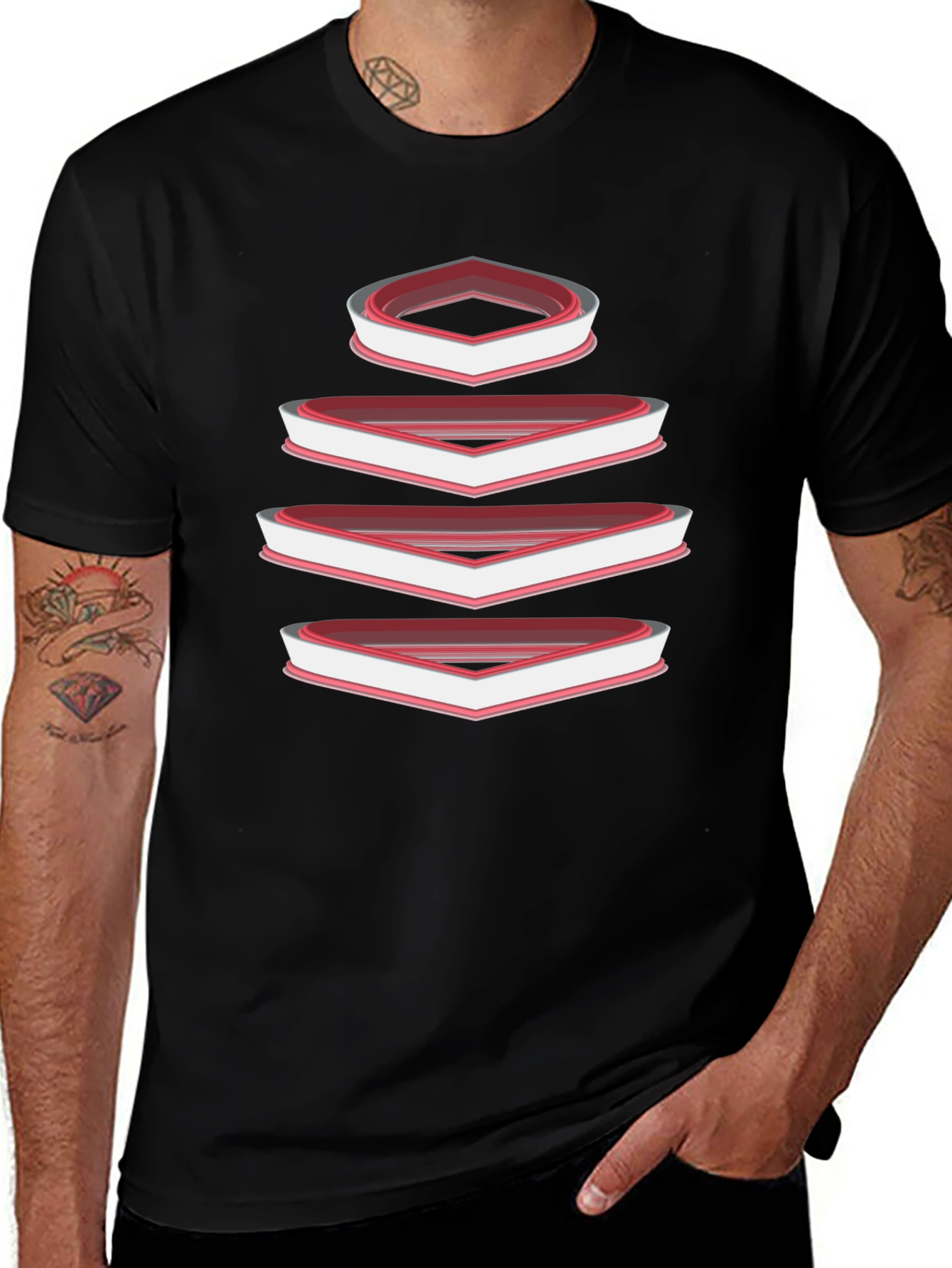 Geometric Diamond T-Shirt - Modern Graphic Tee
