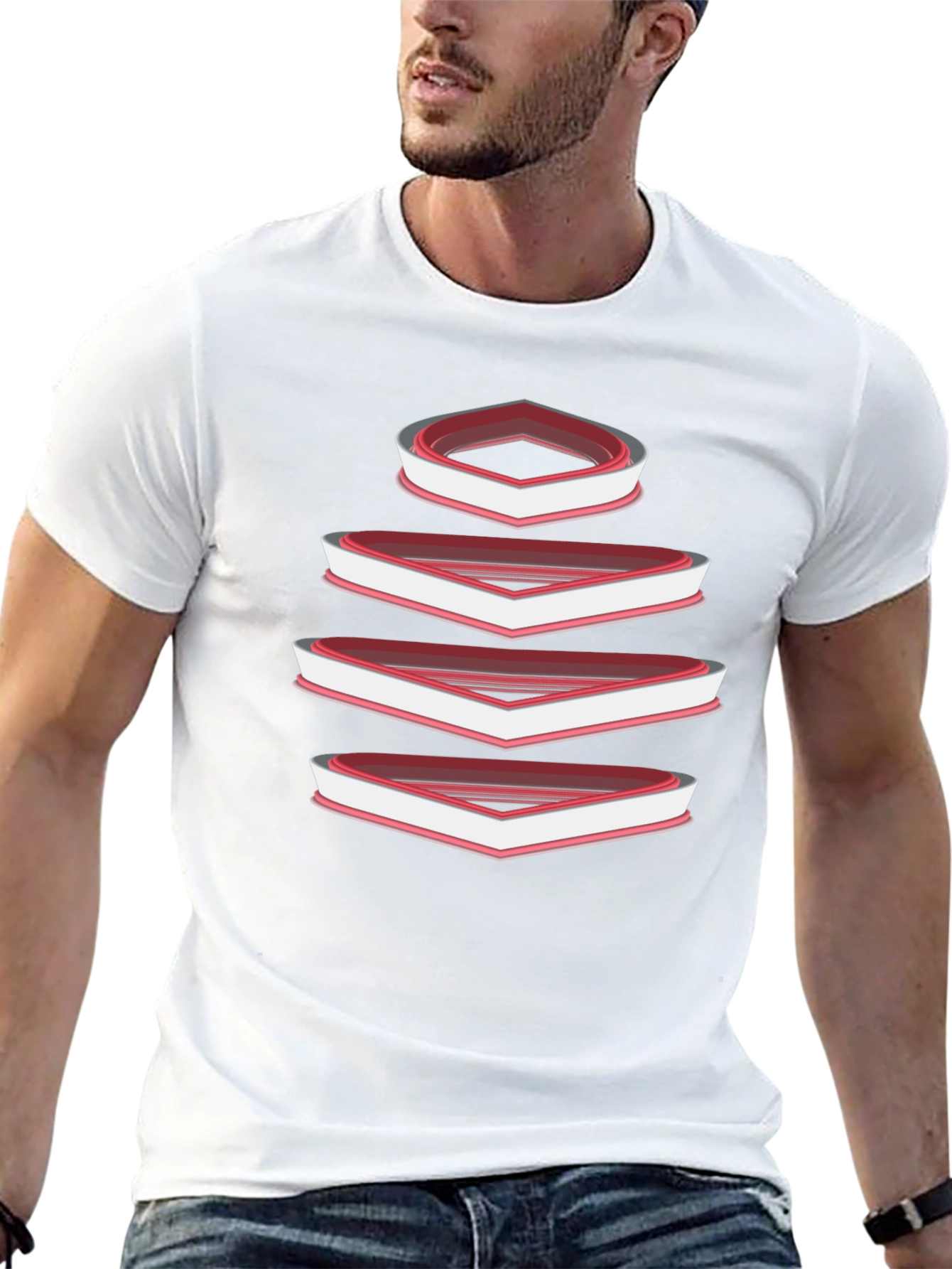 Geometric Diamond T-Shirt - Modern Graphic Tee
