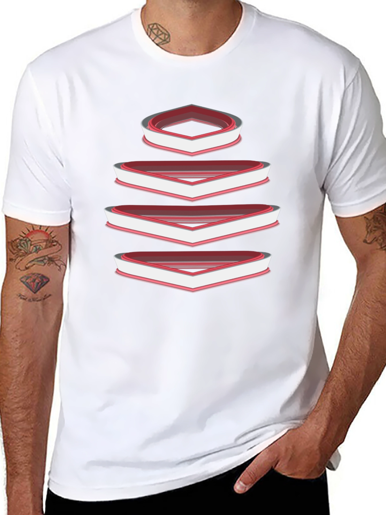 Geometric Diamond T-Shirt - Modern Graphic Tee