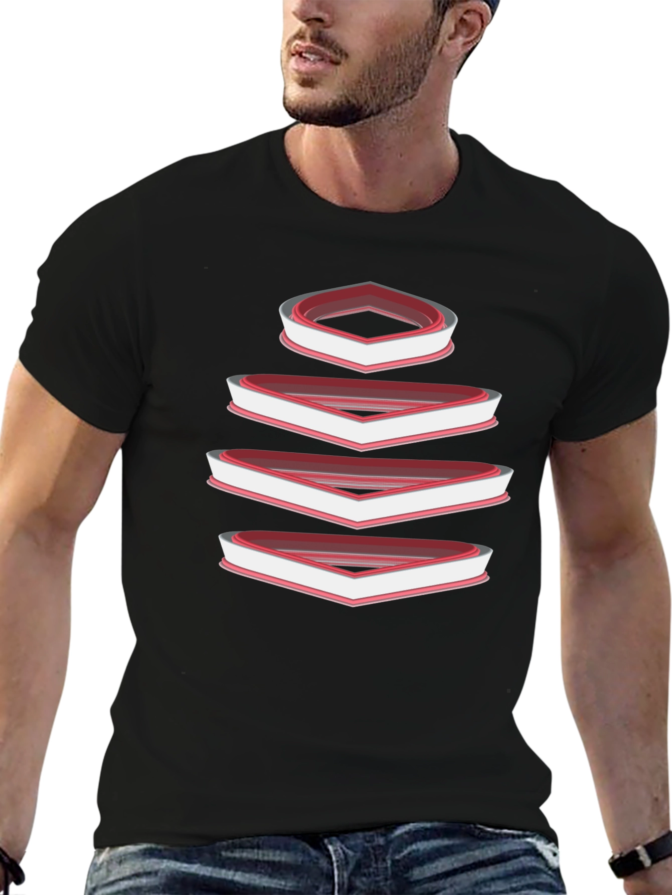 Geometric Diamond T-Shirt - Modern Graphic Tee