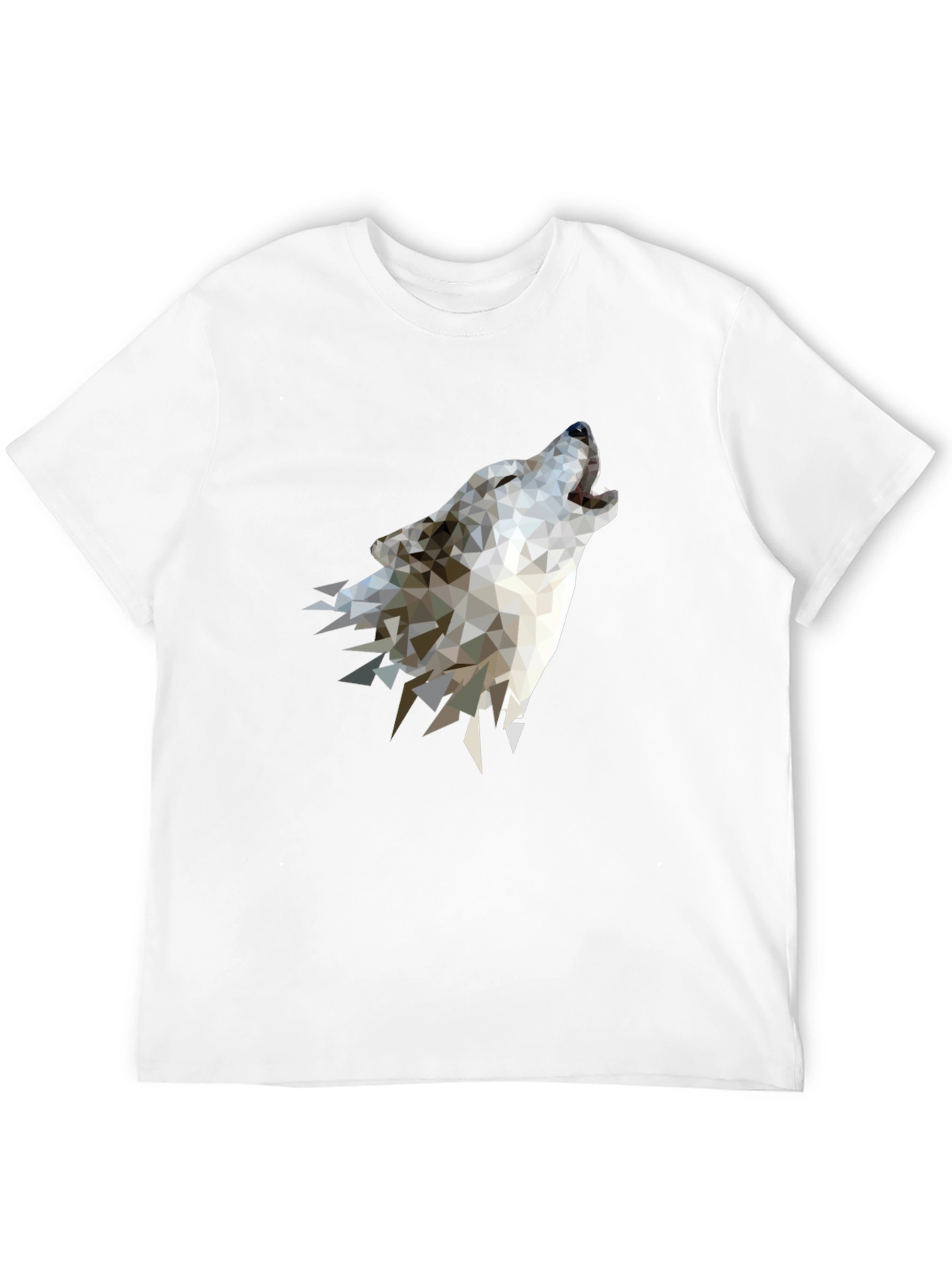 Geometric Wolf Graphic Tee - Modern Style