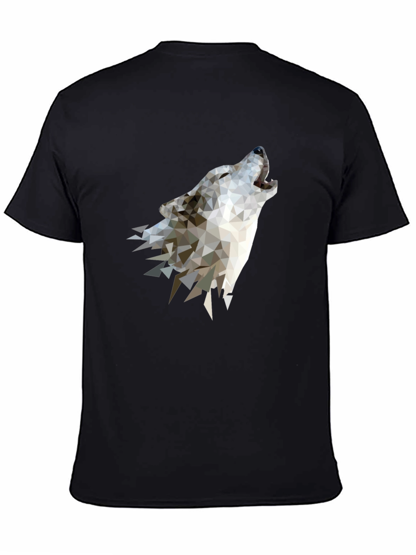 Geometric Wolf Graphic Tee - Modern Style