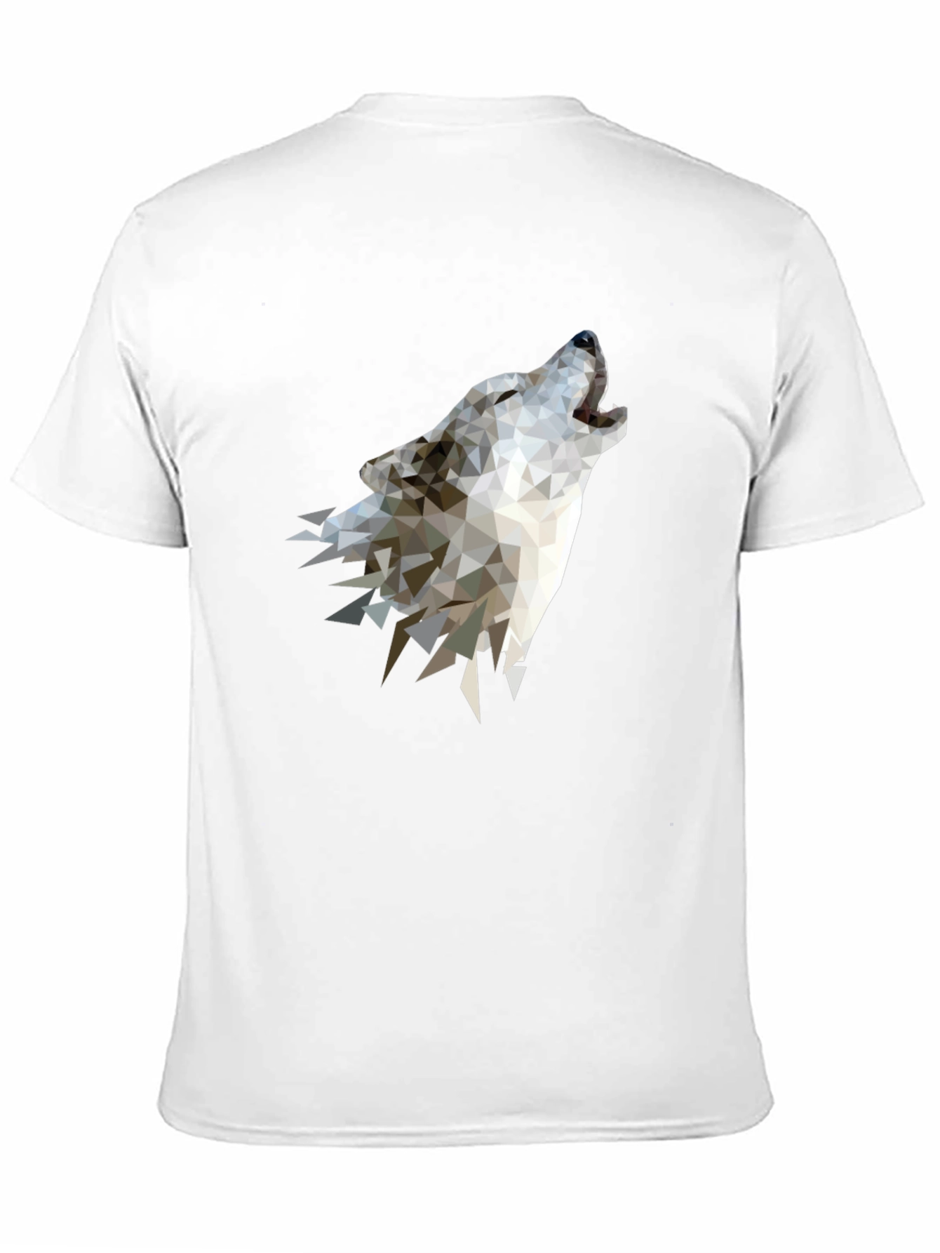 Geometric Wolf Graphic Tee - Modern Style