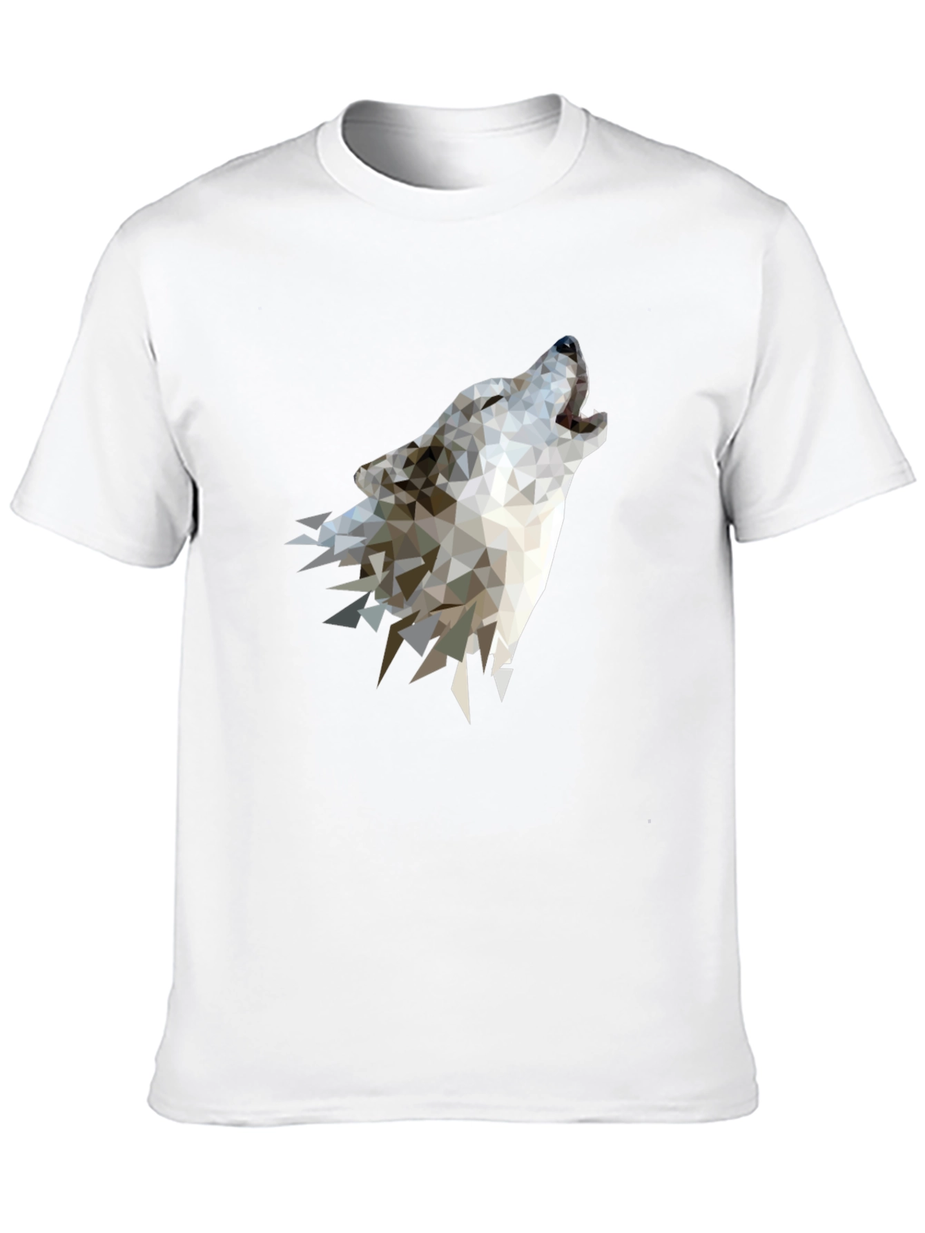 Geometric Wolf Graphic Tee - Modern Style
