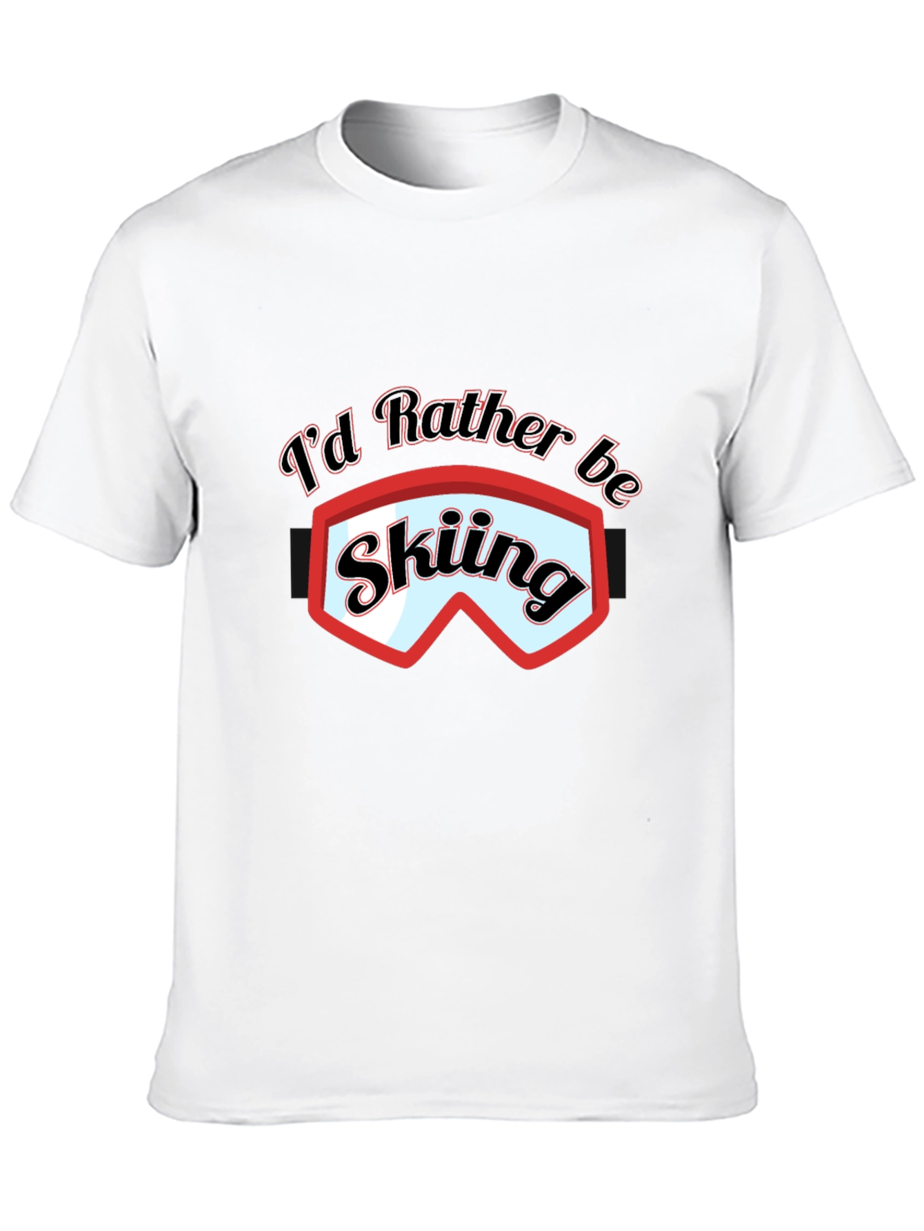 Skiing Graphic T-Shirt - Black
