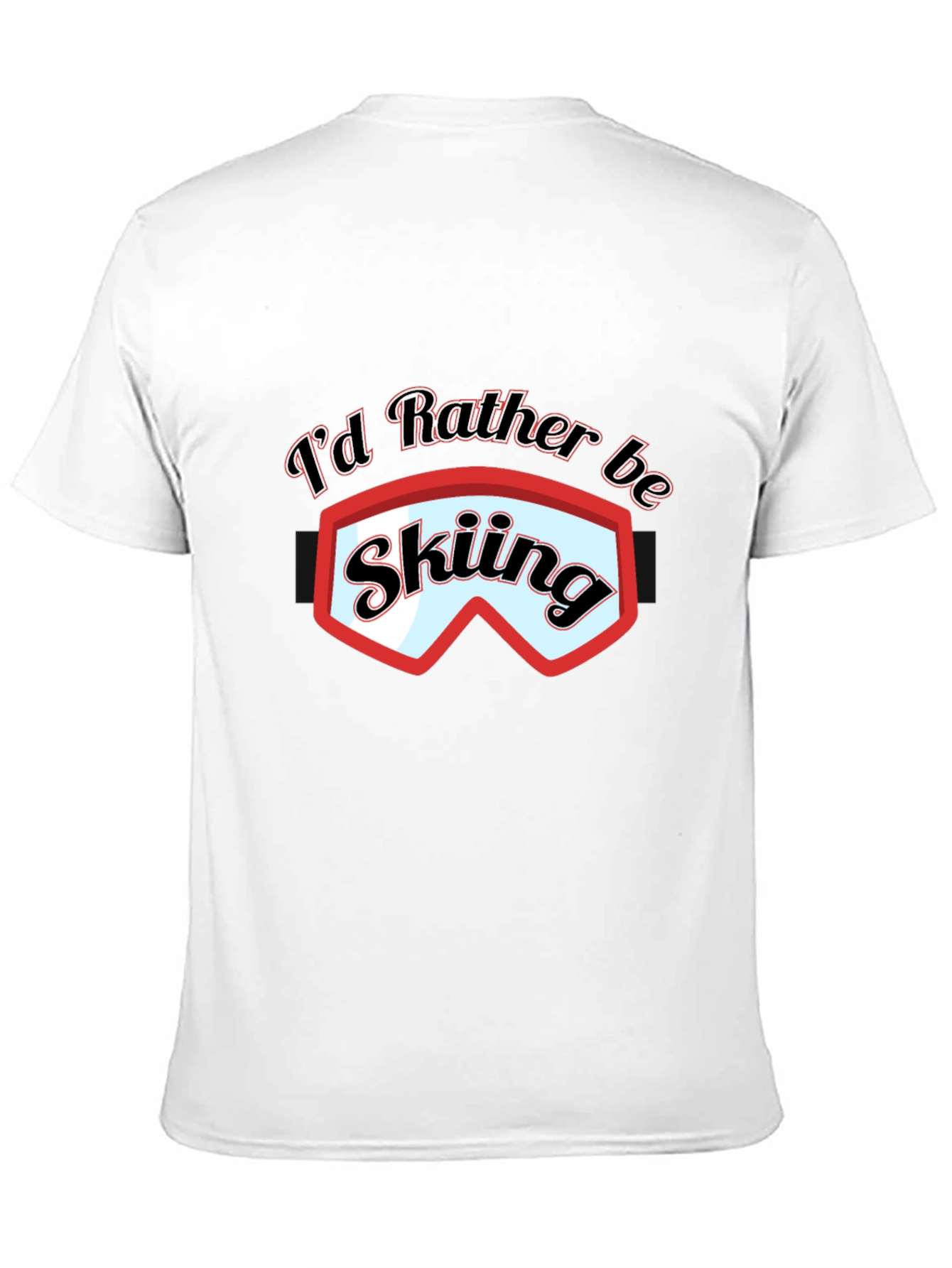 Skiing Graphic T-Shirt - Black