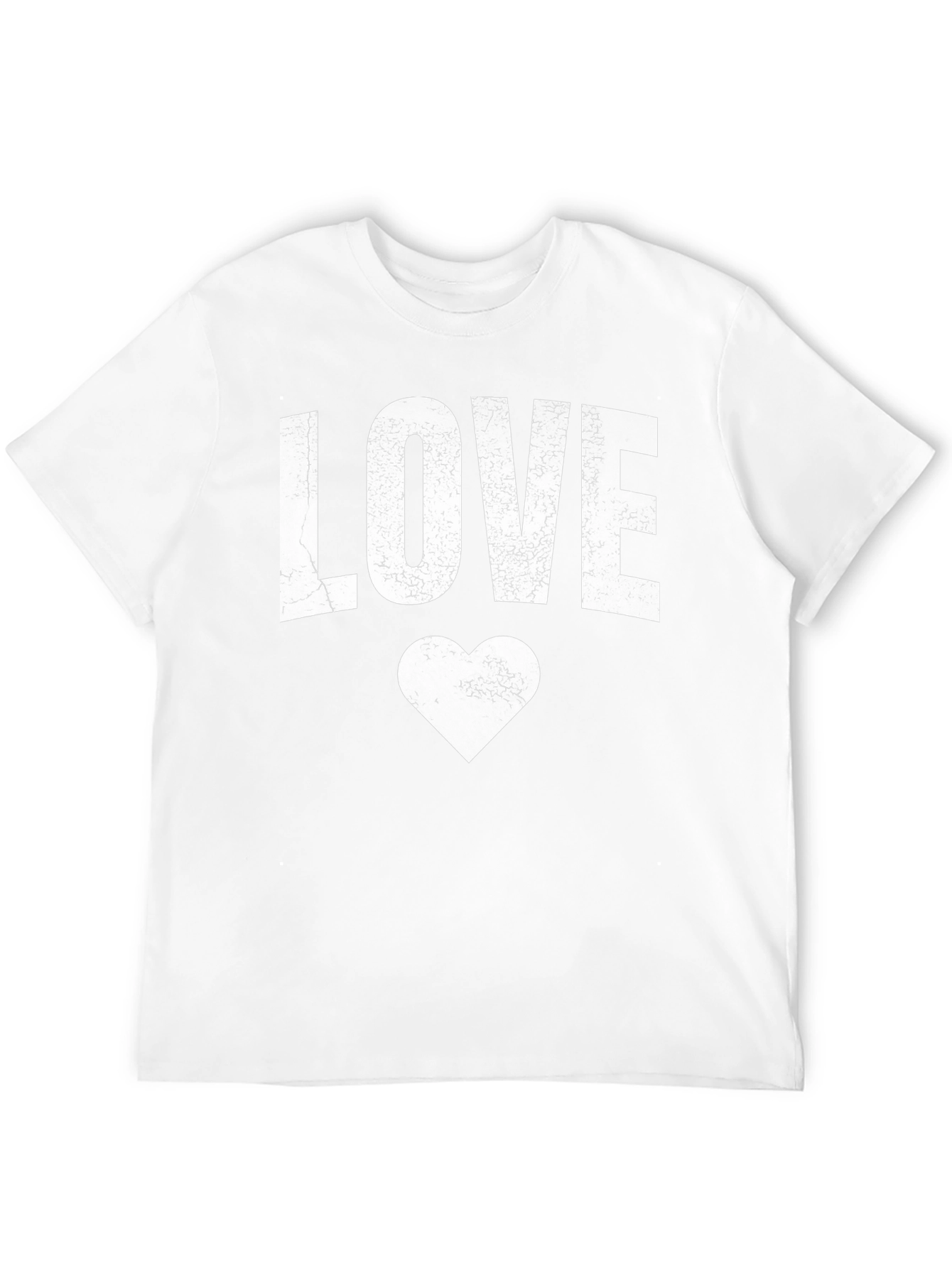 Love Heart Graphic Tee - Black Casual T-Shirt