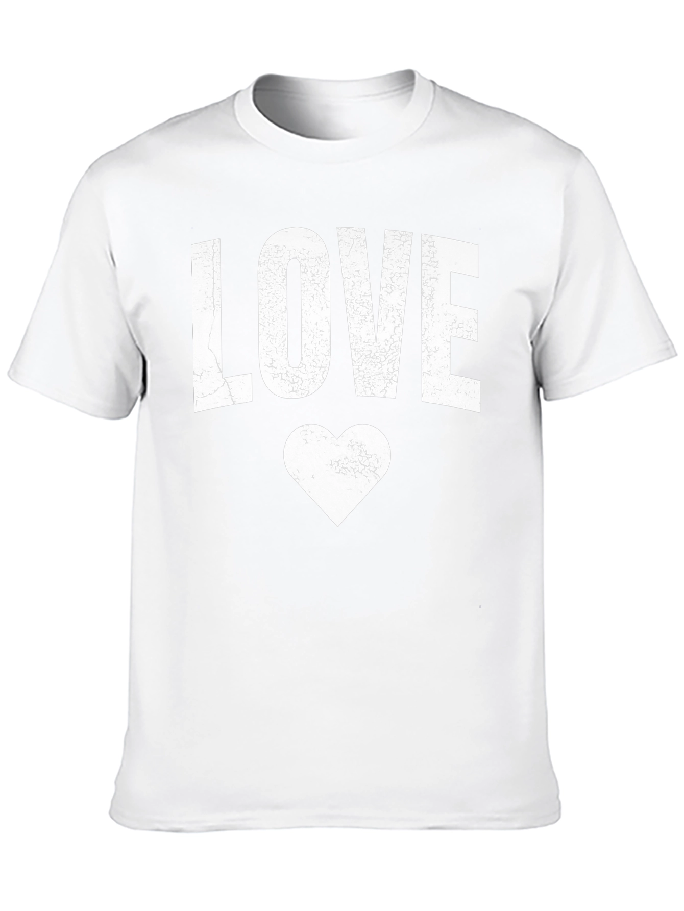 Love Heart Graphic Tee - Black Casual T-Shirt