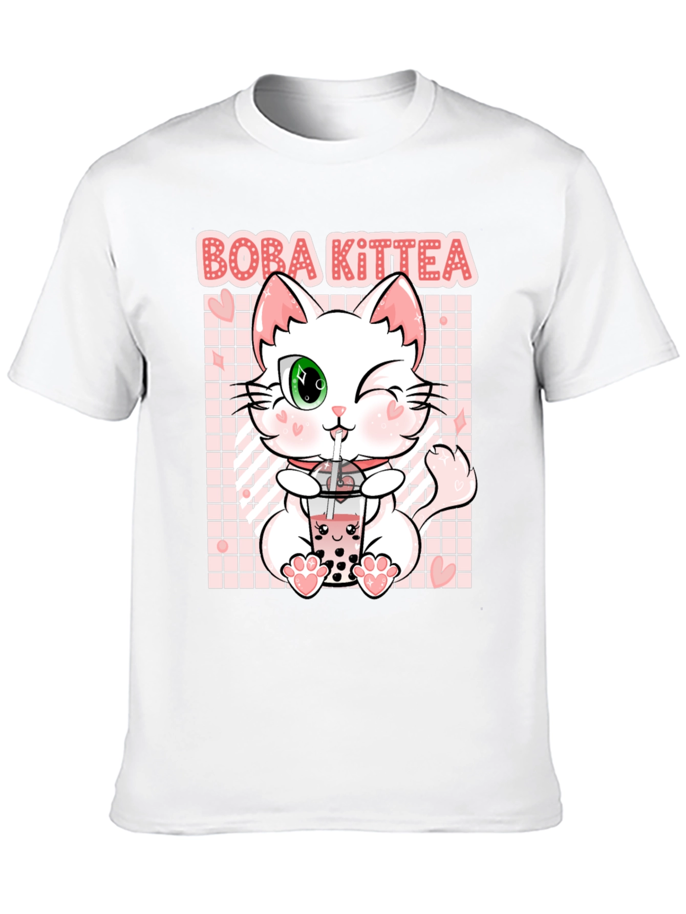 Boba Kittea Black Graphic T-Shirt