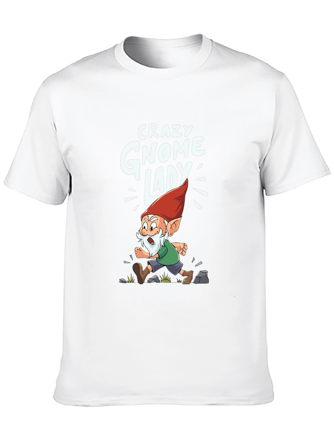 Crazy Gnome Lady Graphic Tee