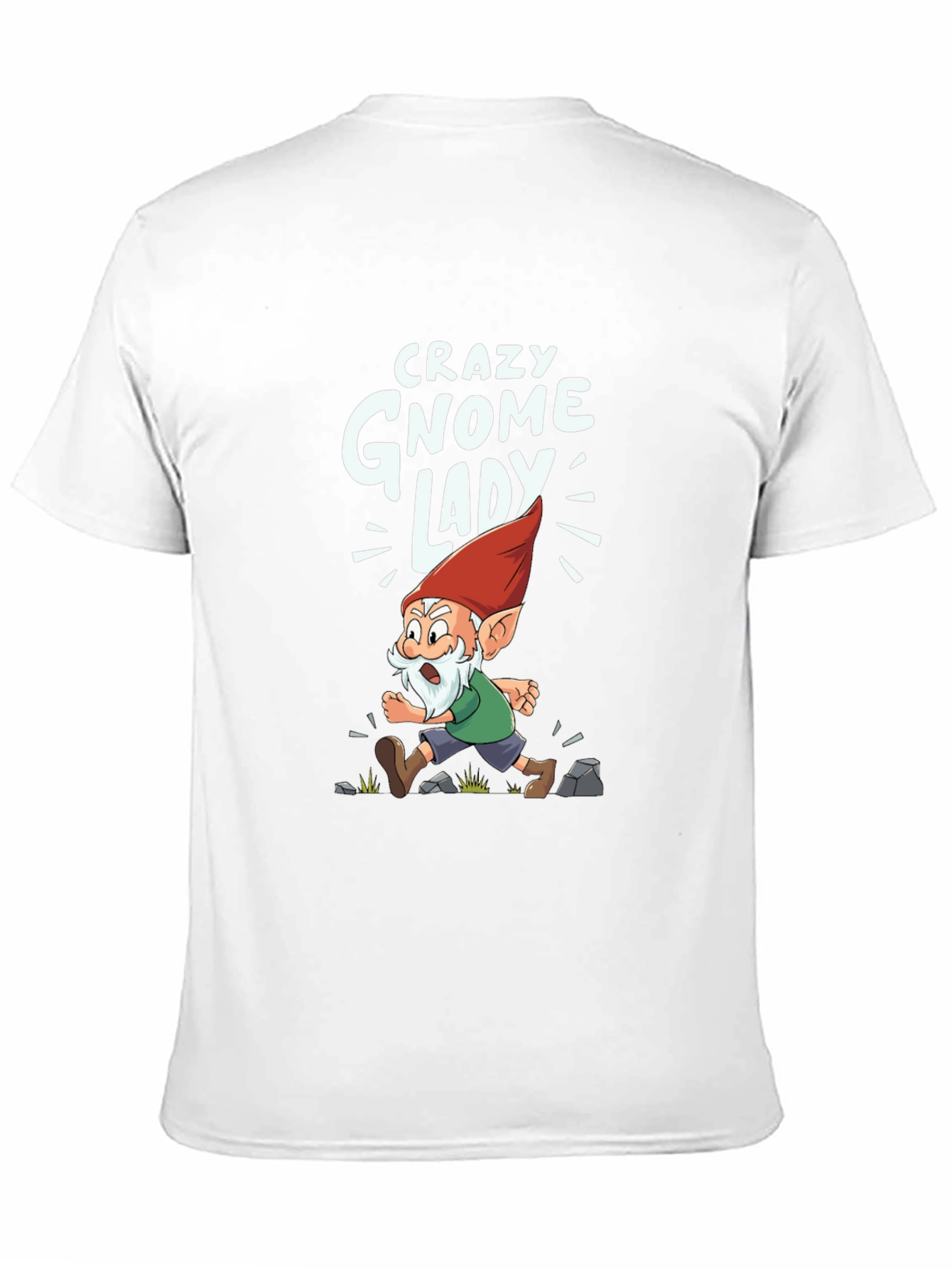 Crazy Gnome Lady Graphic Tee