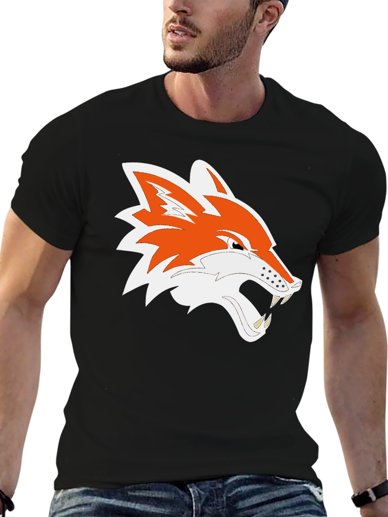 Mens Black Fox Graphic Tee