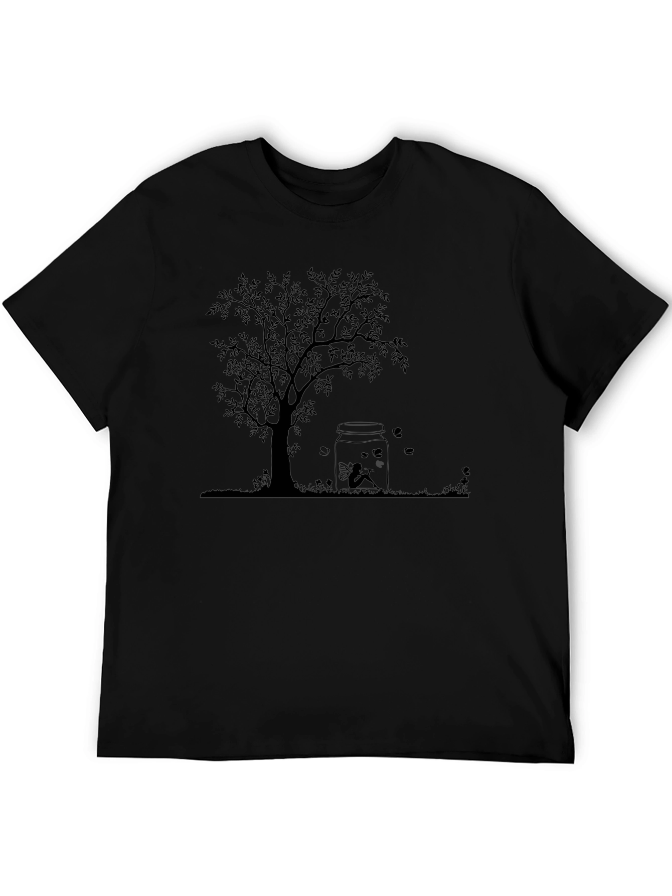 Tree of Life Graphic Tee - Black Cotton