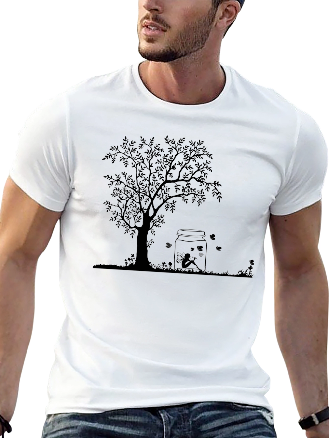 Tree of Life Graphic Tee - Black Cotton