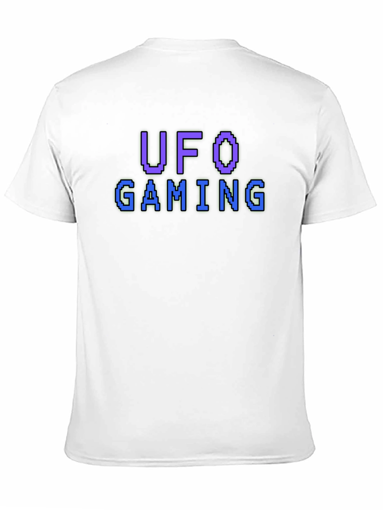 UFO Gaming Pixel Art Black T-Shirt