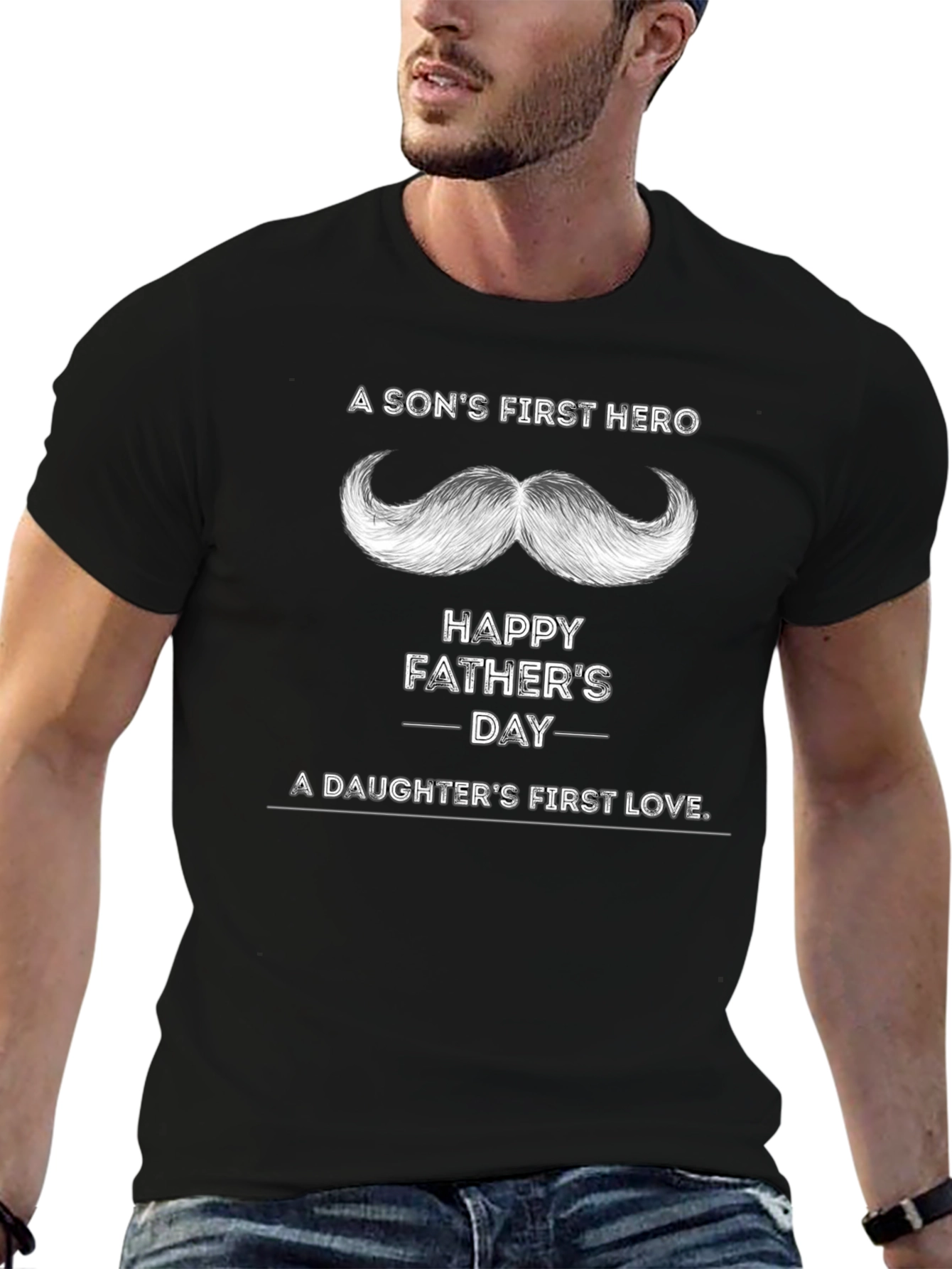 Happy Fathers Day T-Shirt - Sons Hero Daughters Love