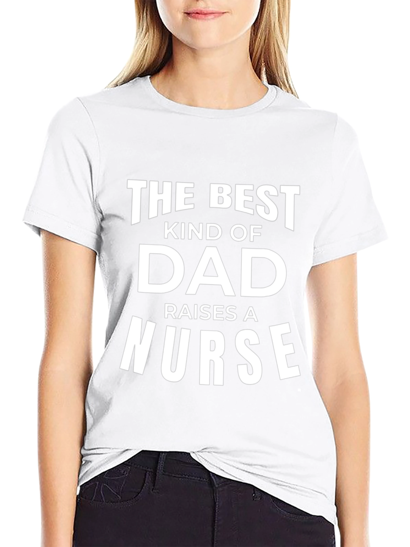Best Dad Raises A Nurse Black T-Shirt