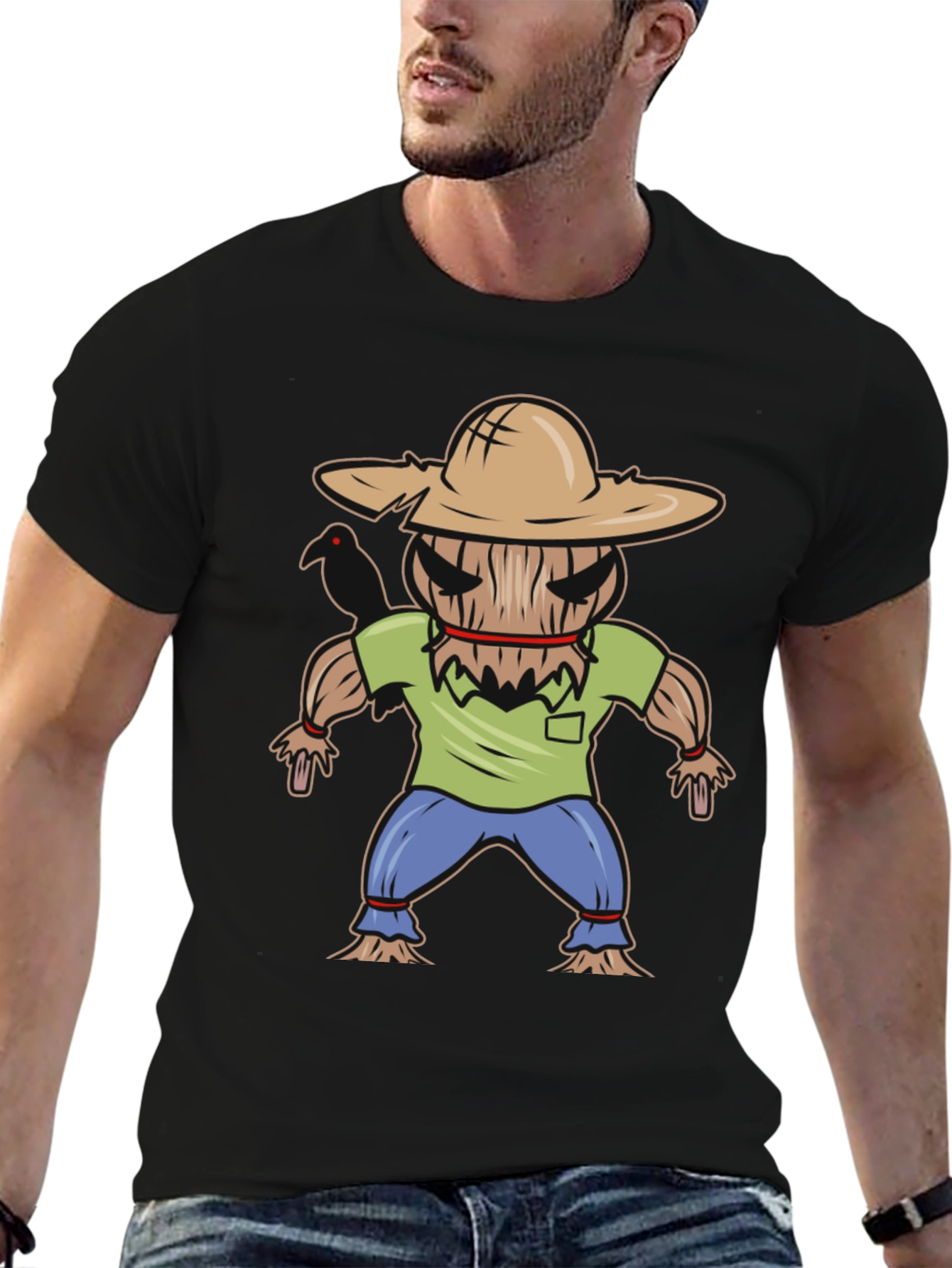 Spooky Scarecrow Graphic T-Shirt