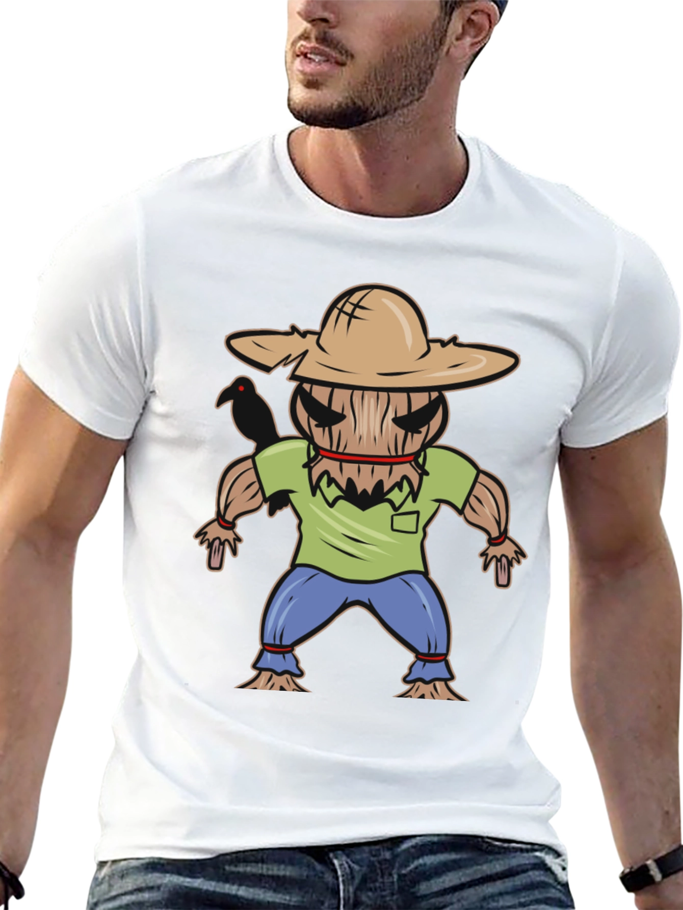 Spooky Scarecrow Graphic T-Shirt