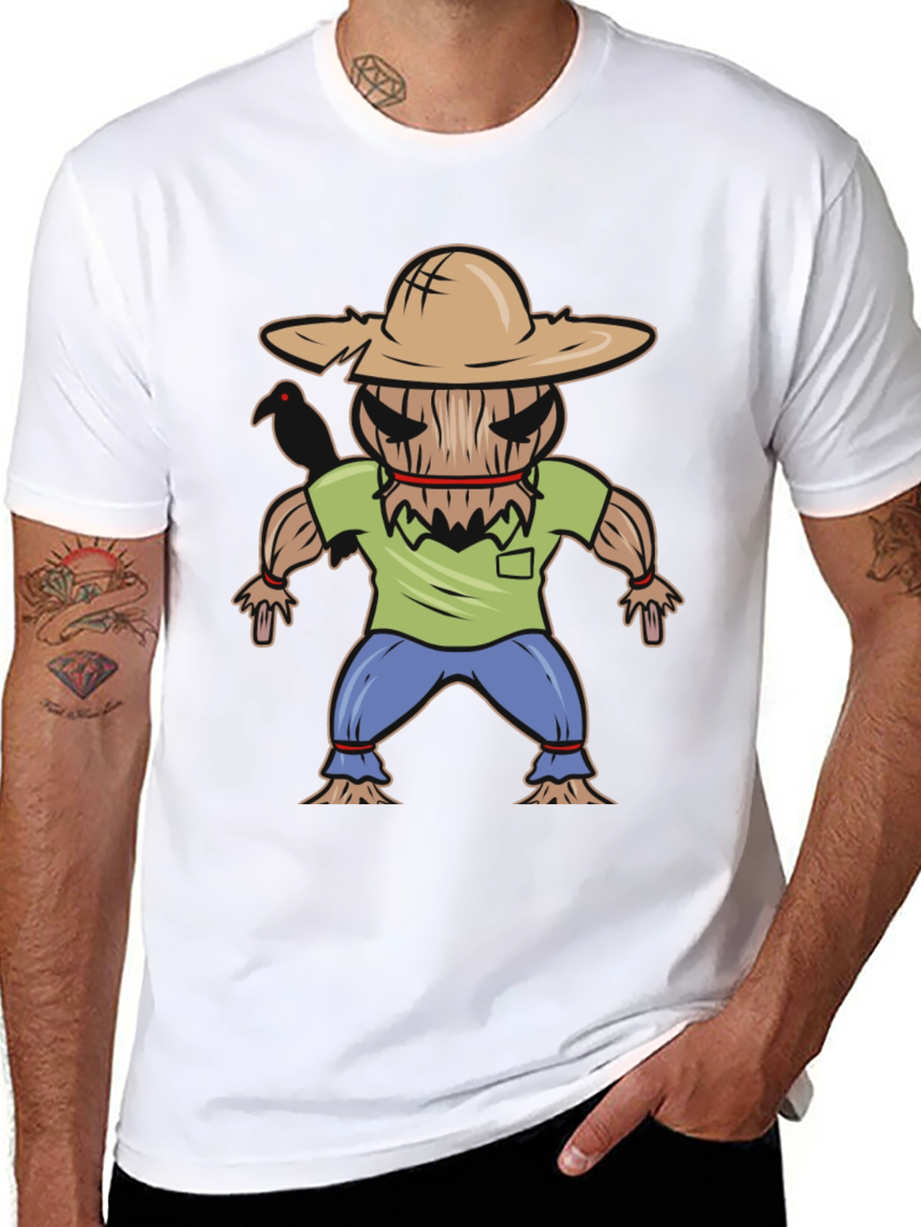 Spooky Scarecrow Graphic T-Shirt