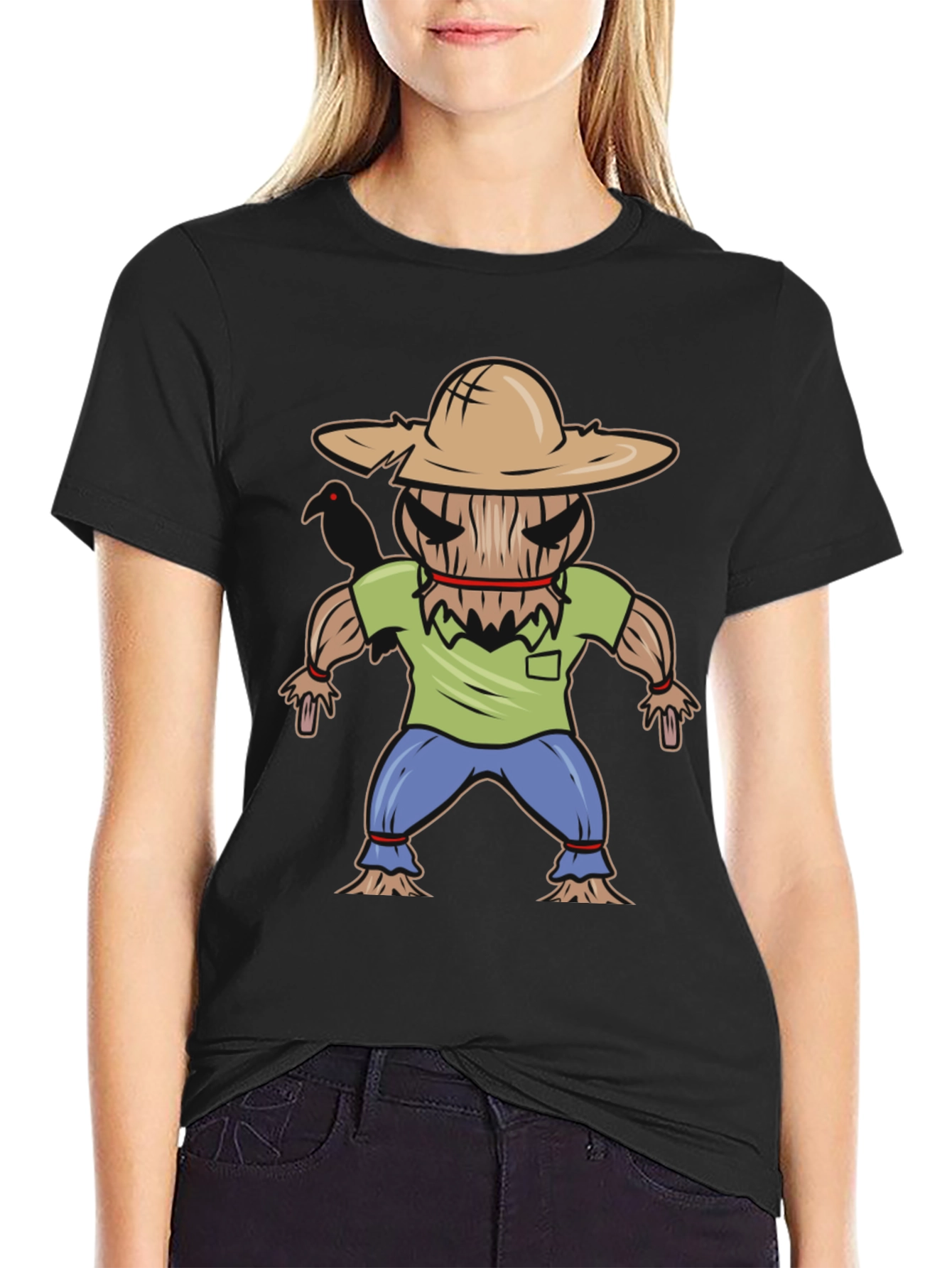 Spooky Scarecrow Graphic T-Shirt