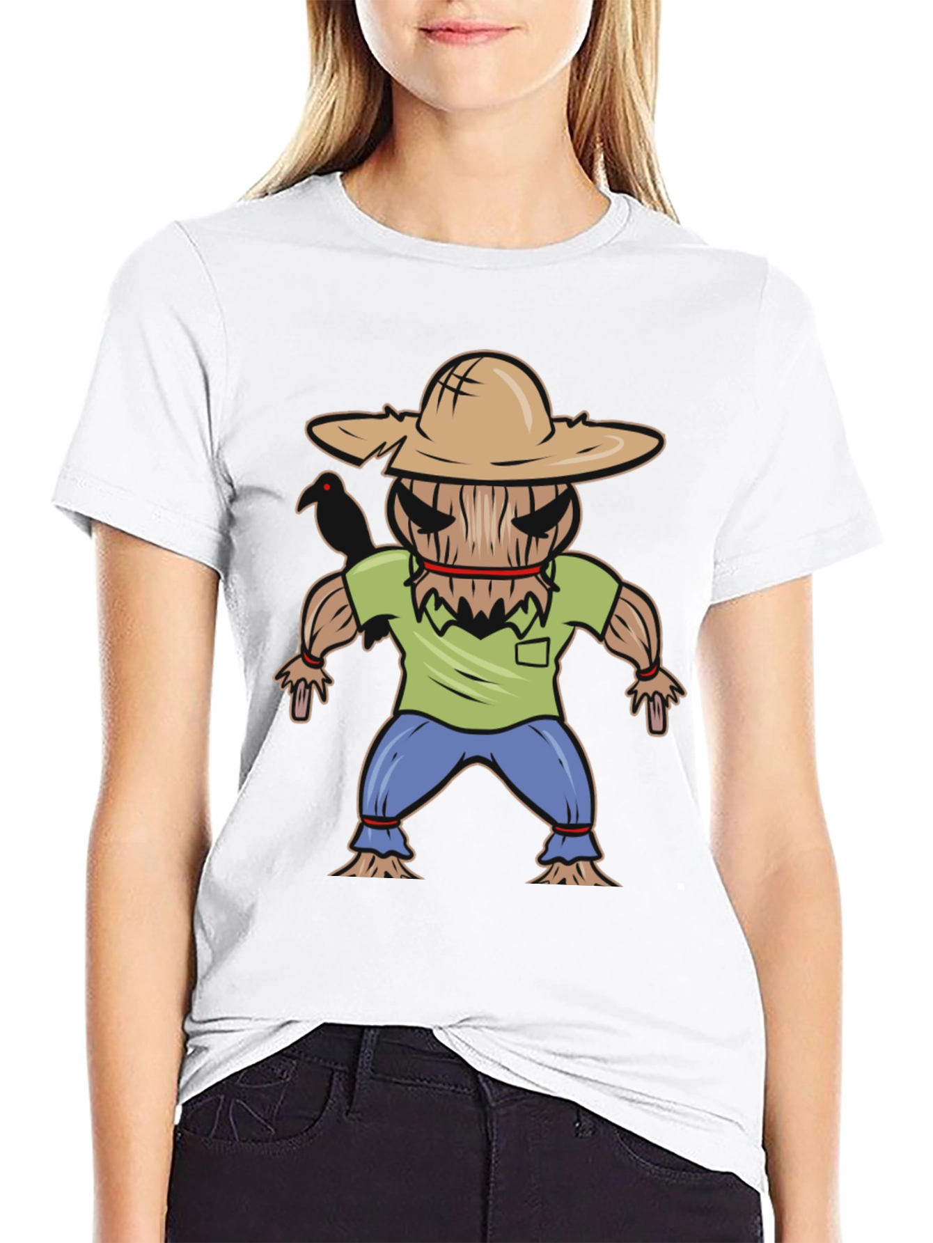Spooky Scarecrow Graphic T-Shirt