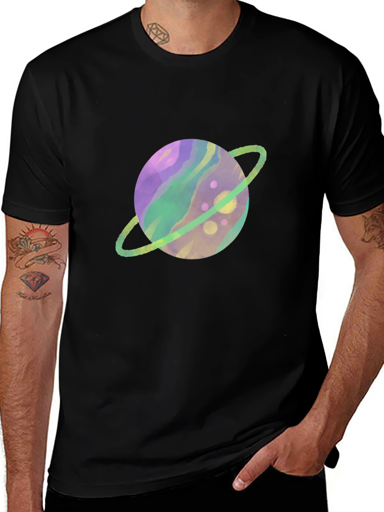 Planet Graphic Tee - Black Cotton