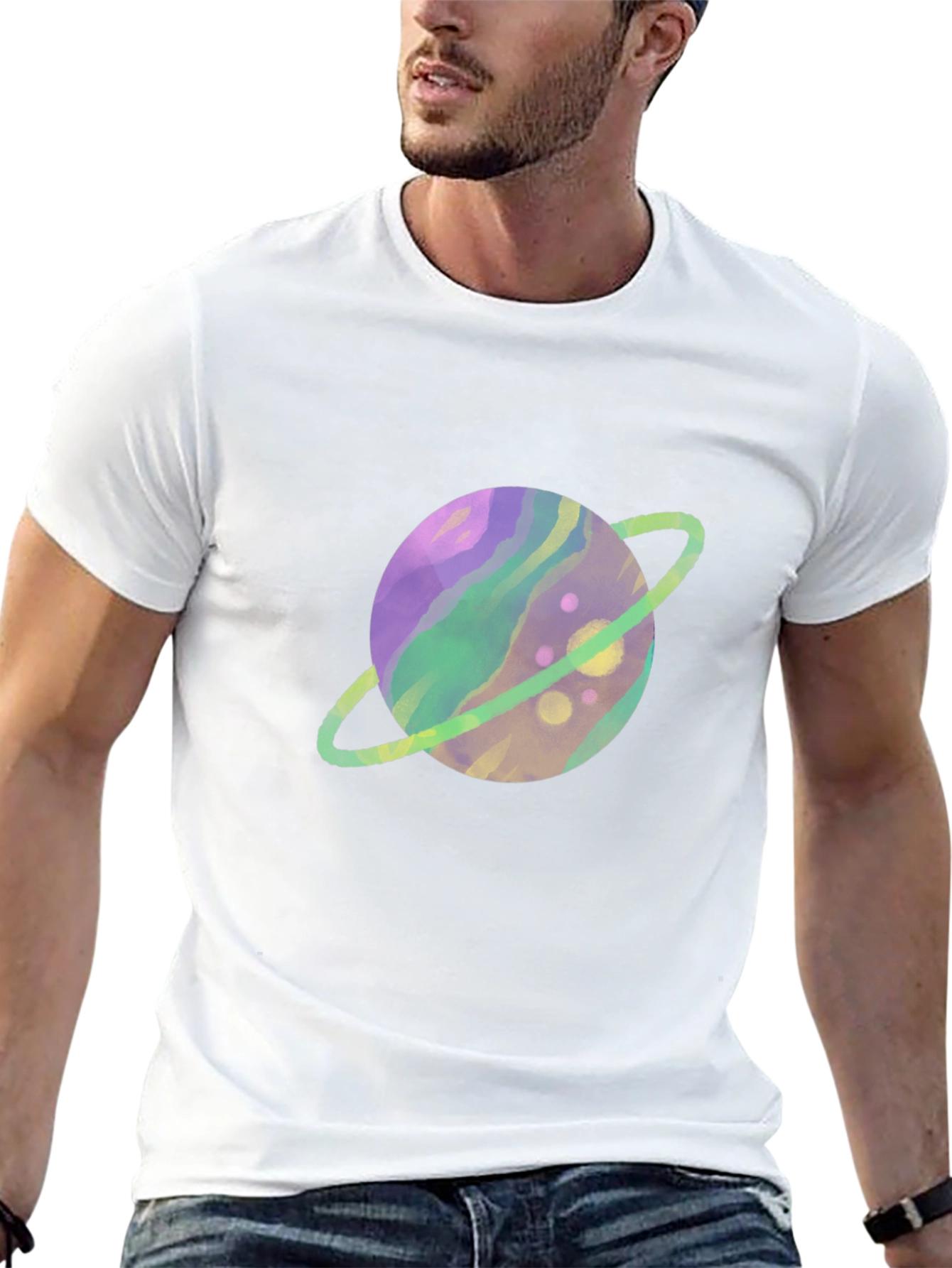 Planet Graphic Tee - Black Cotton