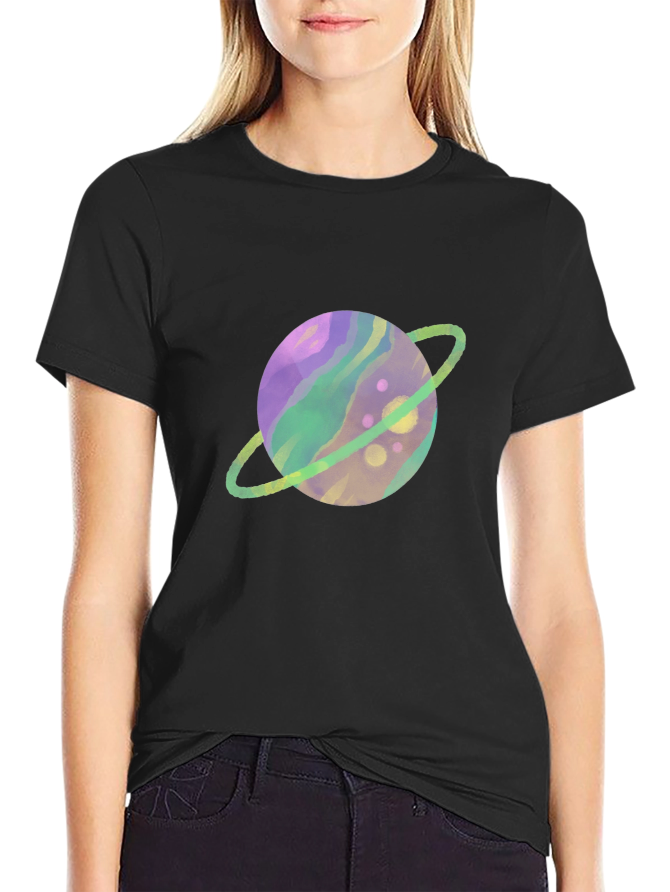 Planet Graphic Tee - Black Cotton