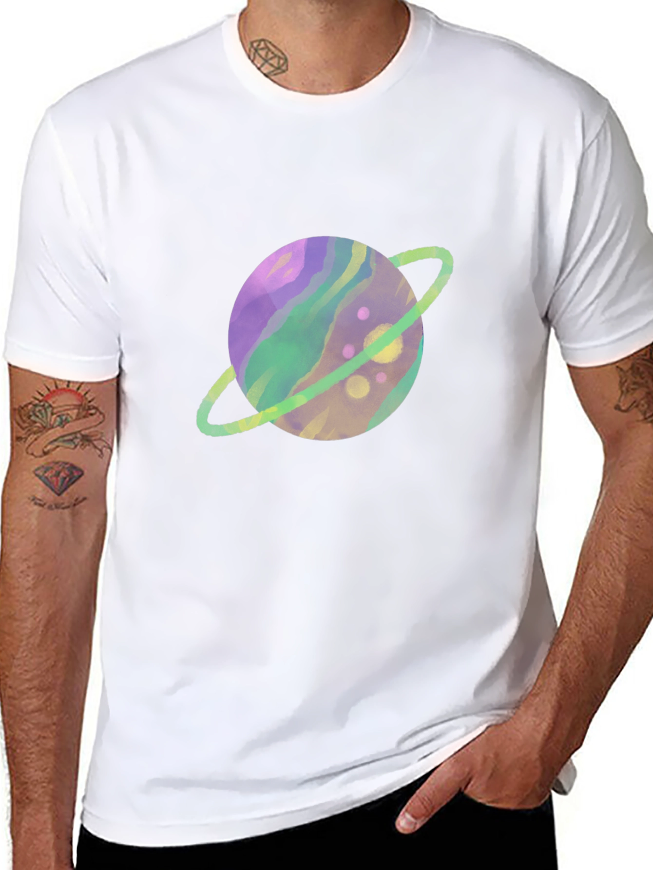 Planet Graphic Tee - Black Cotton