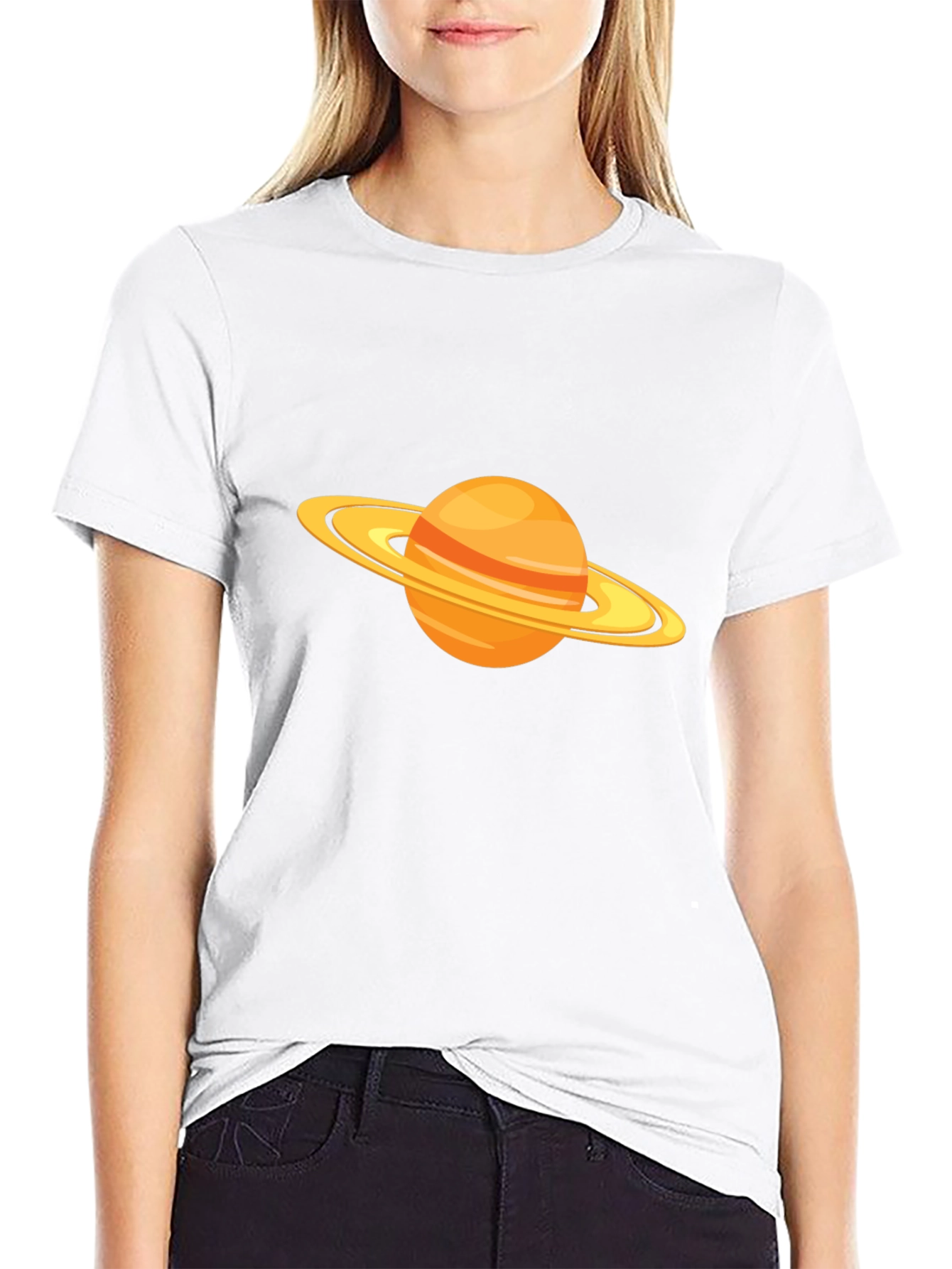 Saturn Graphic Black T-Shirt