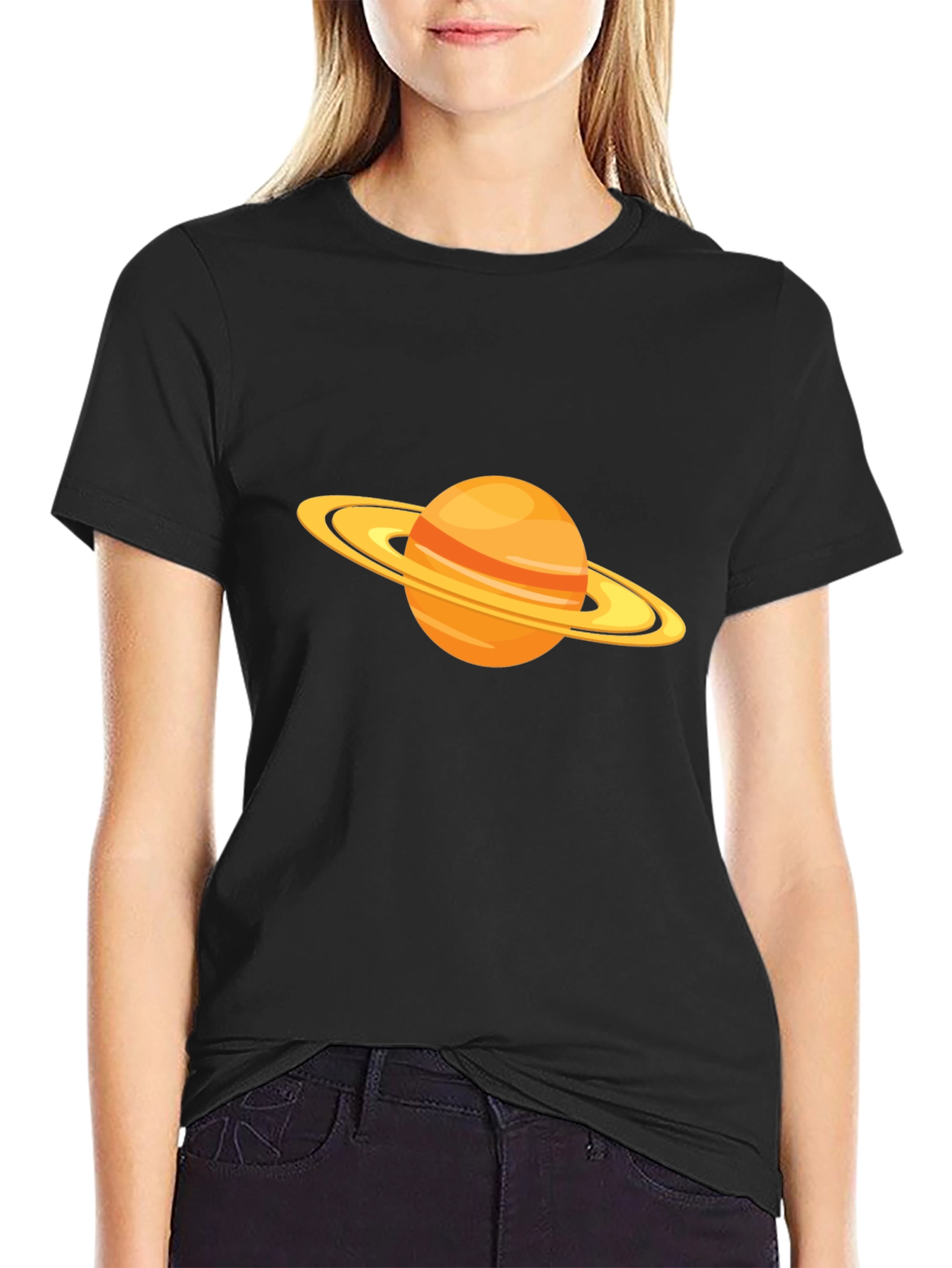Saturn Graphic Black T-Shirt
