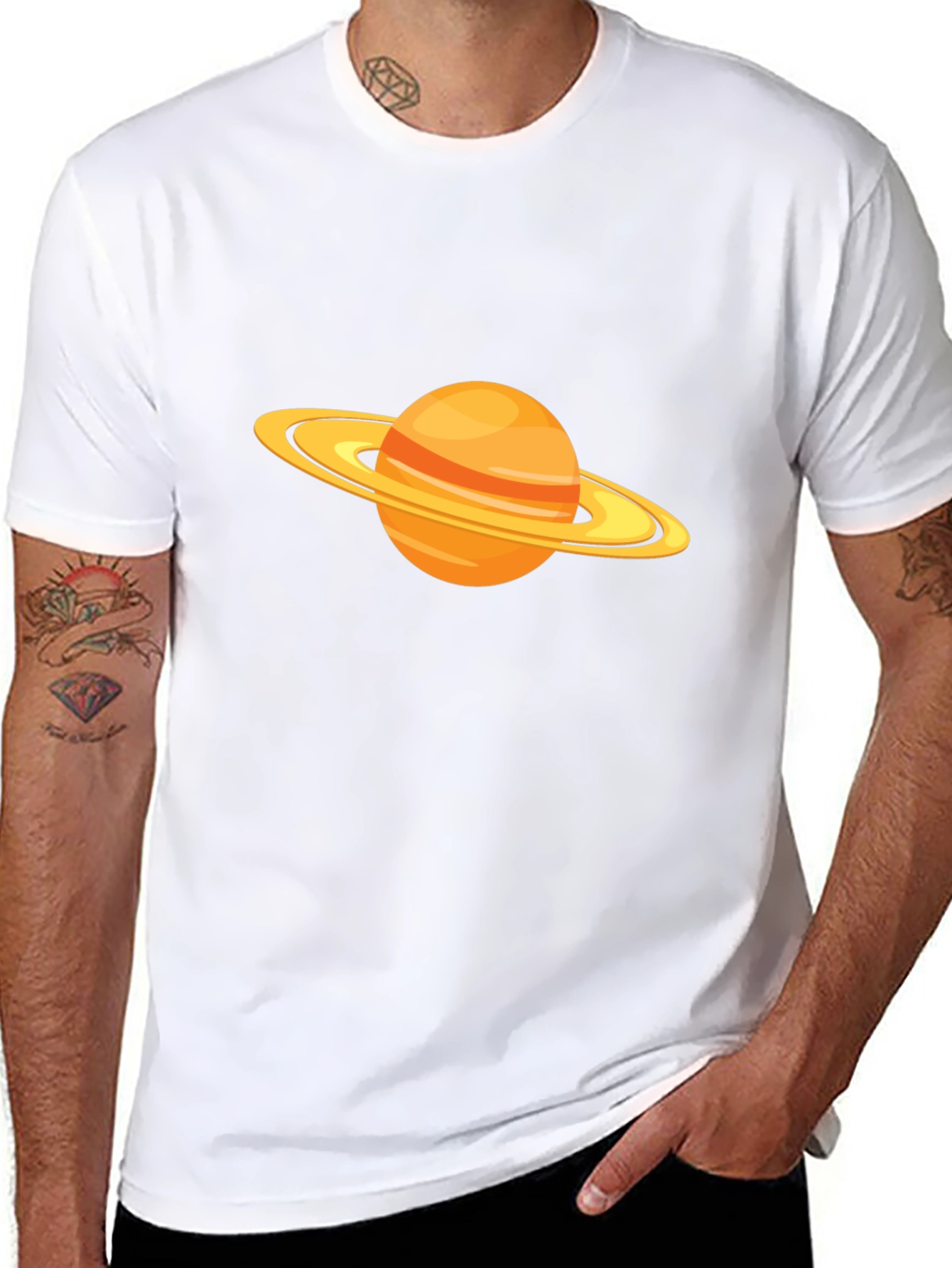 Saturn Graphic Black T-Shirt