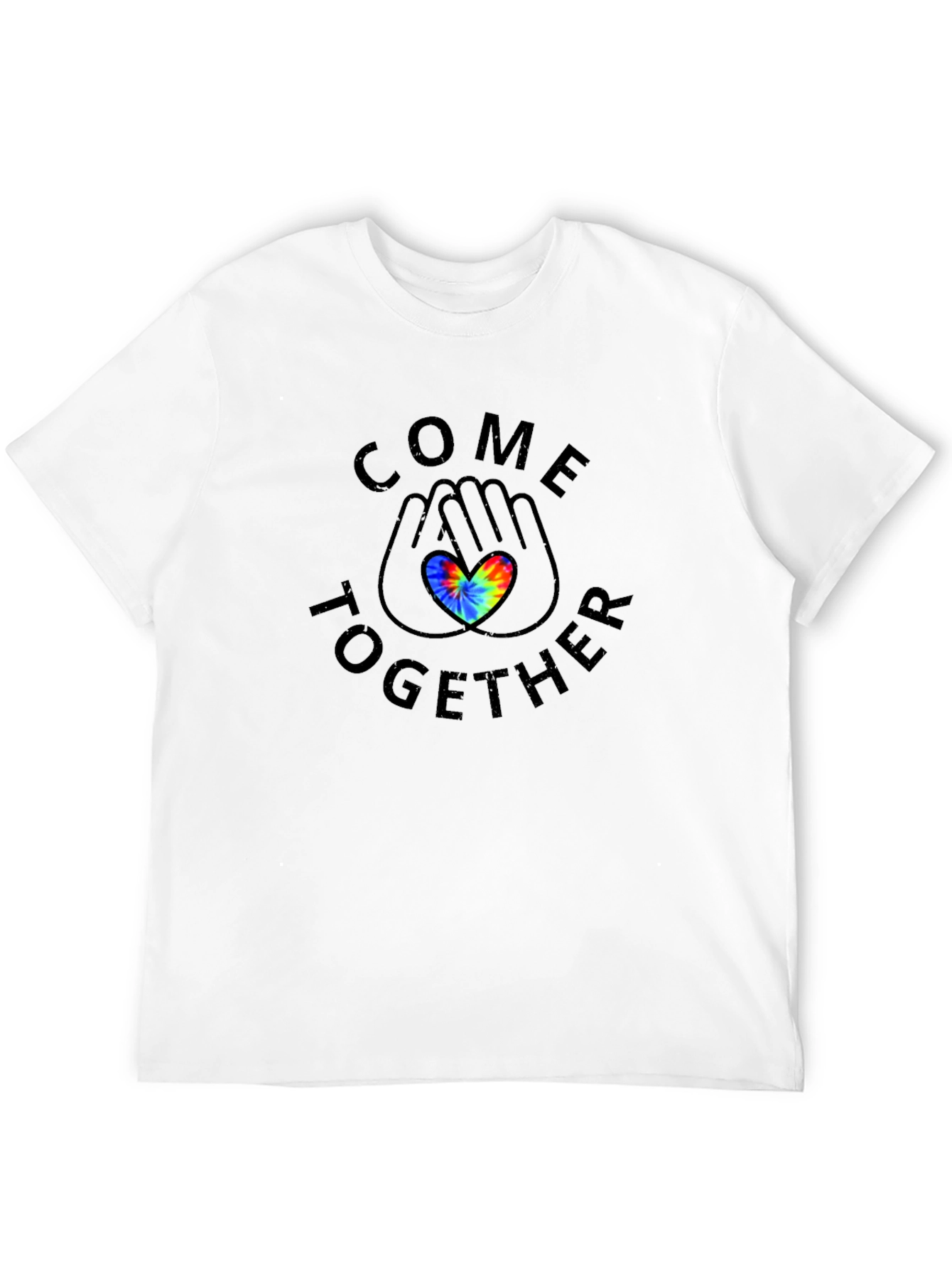 Come Together Tie-Dye Heart Graphic Tee