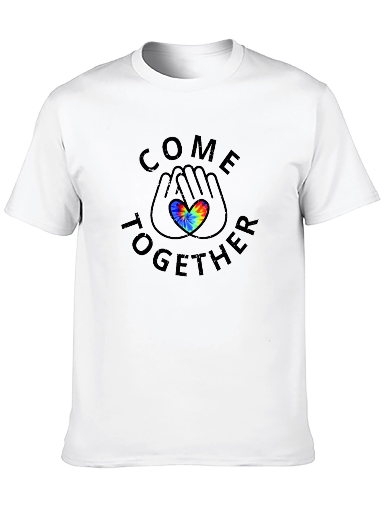 Come Together Tie-Dye Heart Graphic Tee