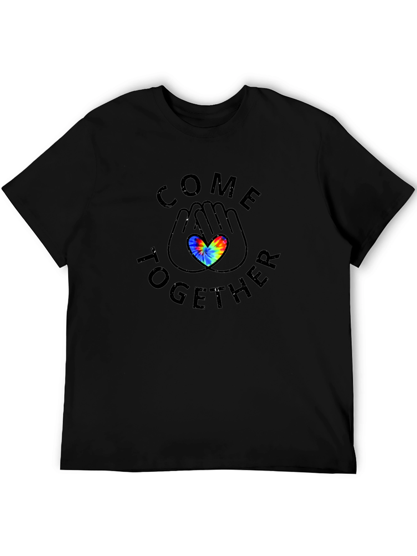 Come Together Tie-Dye Heart Graphic Tee