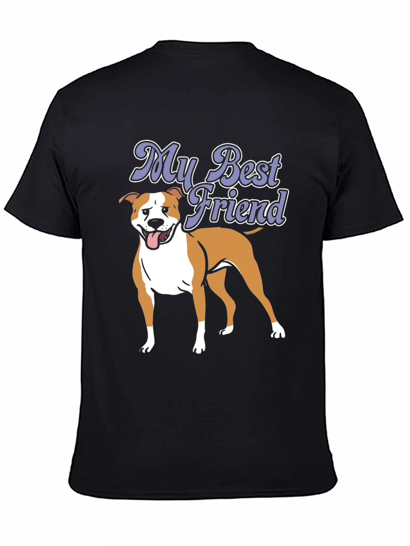 Mens My Best Friend Dog Graphic Black T-Shirt