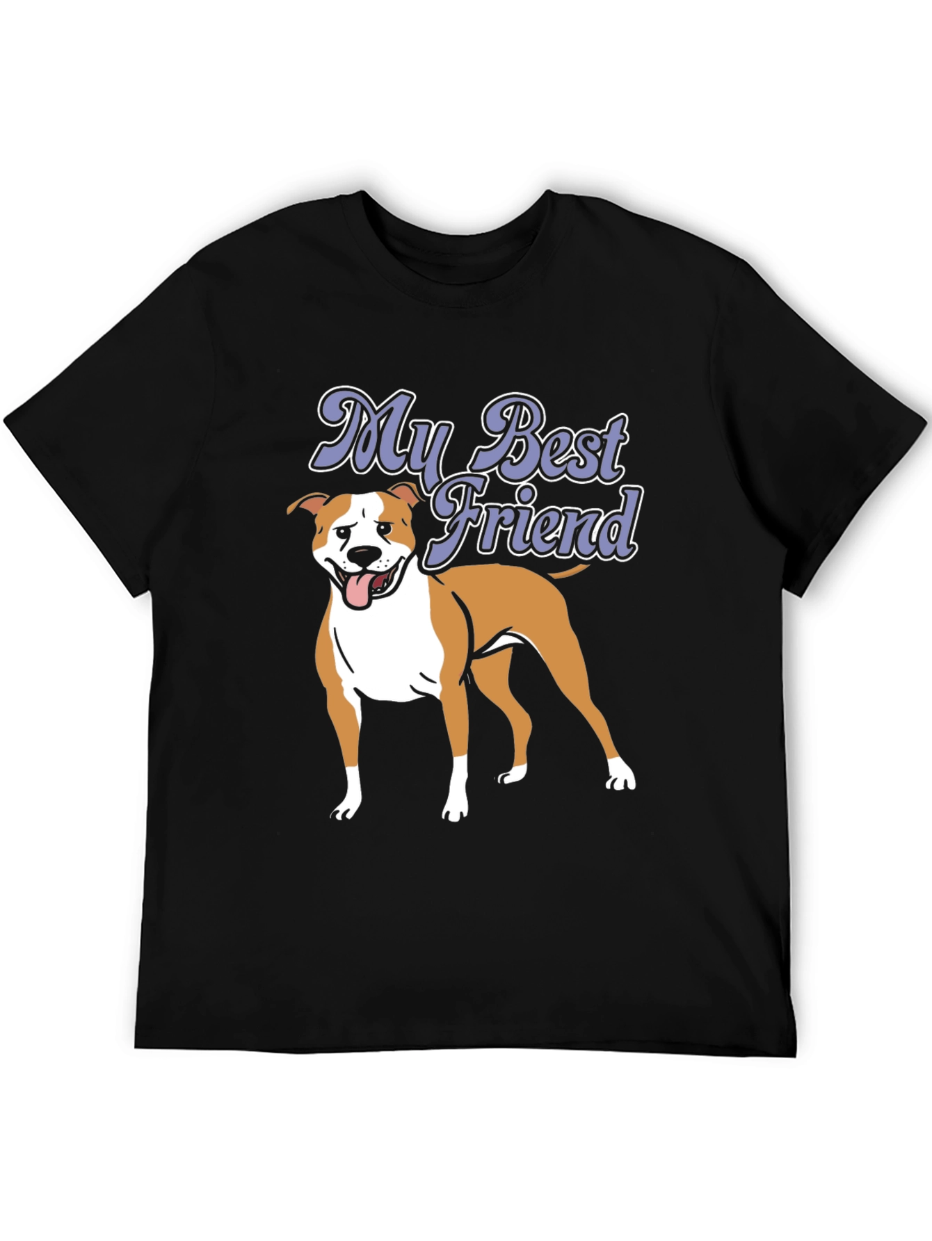 Mens My Best Friend Dog Graphic Black T-Shirt