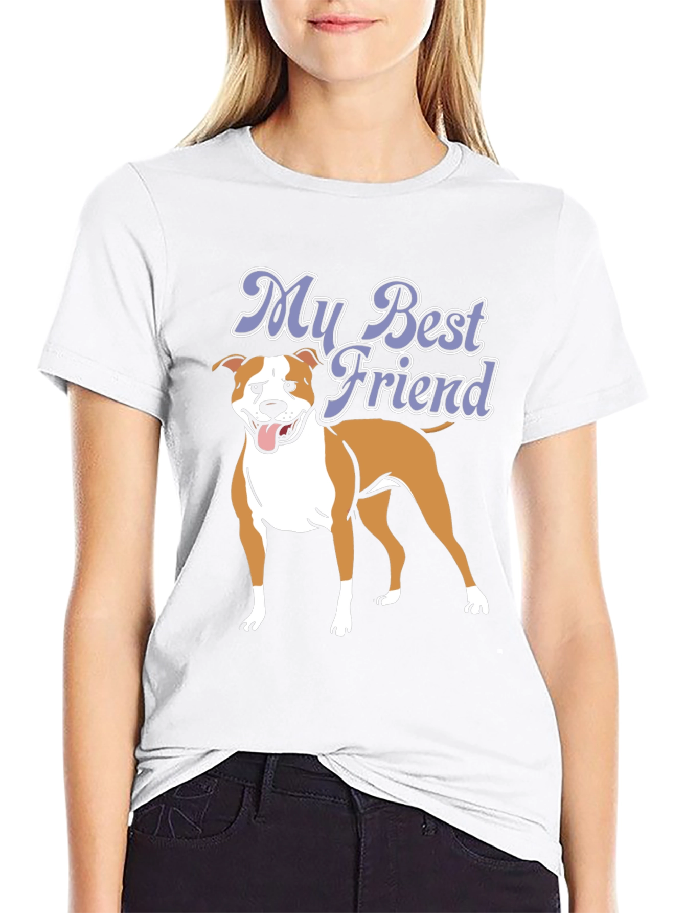 Mens My Best Friend Dog Graphic Black T-Shirt