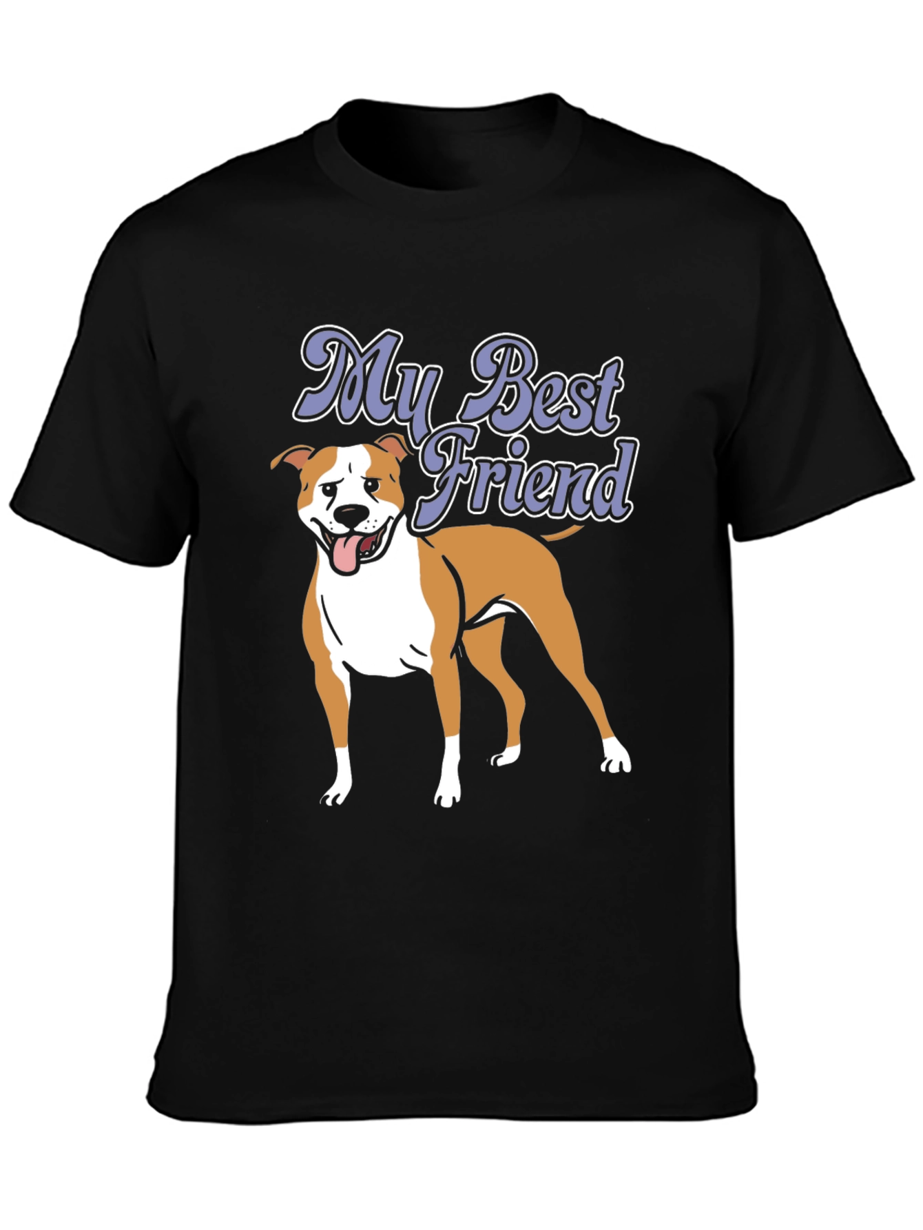 Mens My Best Friend Dog Graphic Black T-Shirt